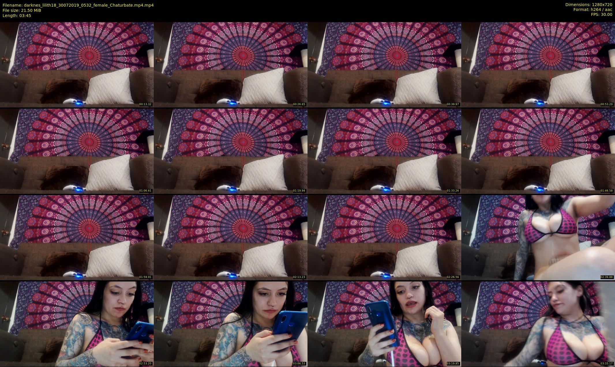 darknes_lilith18 — 4 minute Chaturbate female cam show recording, 720p, Jul 30, 2019