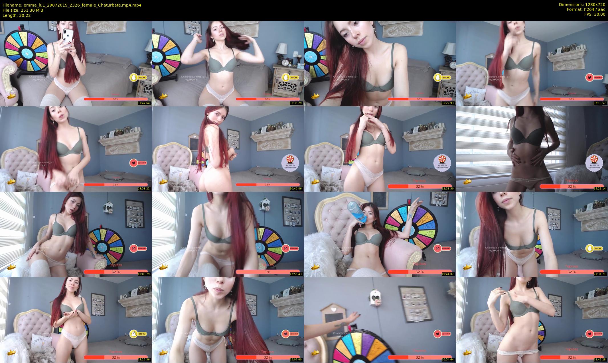 emma_lu1 — 31 minute Chaturbate female cam show recording, 720p, Jul 29, 2019