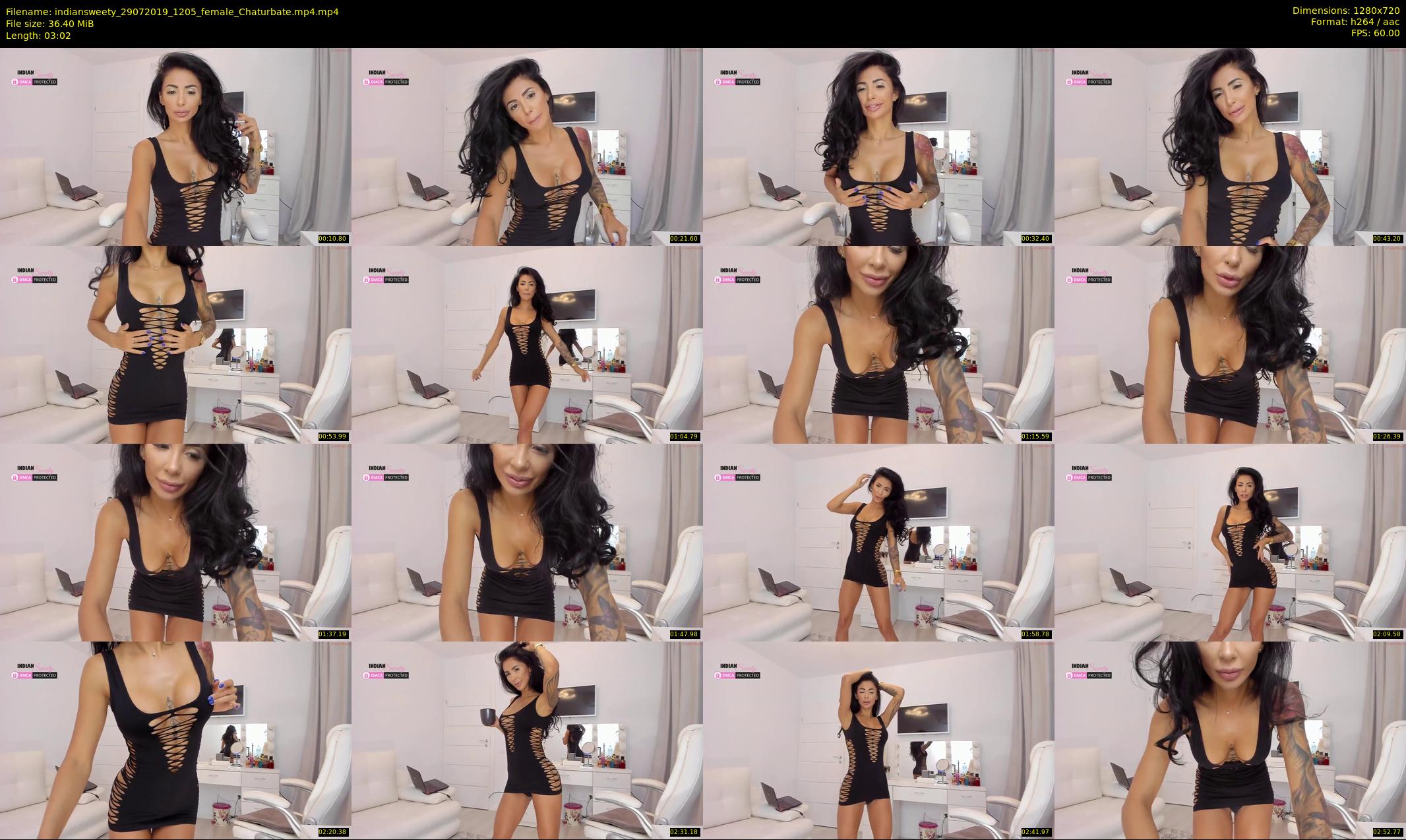 indiansweety — 4 minute Chaturbate female cam show recording, 720p, Jul 29, 2019
