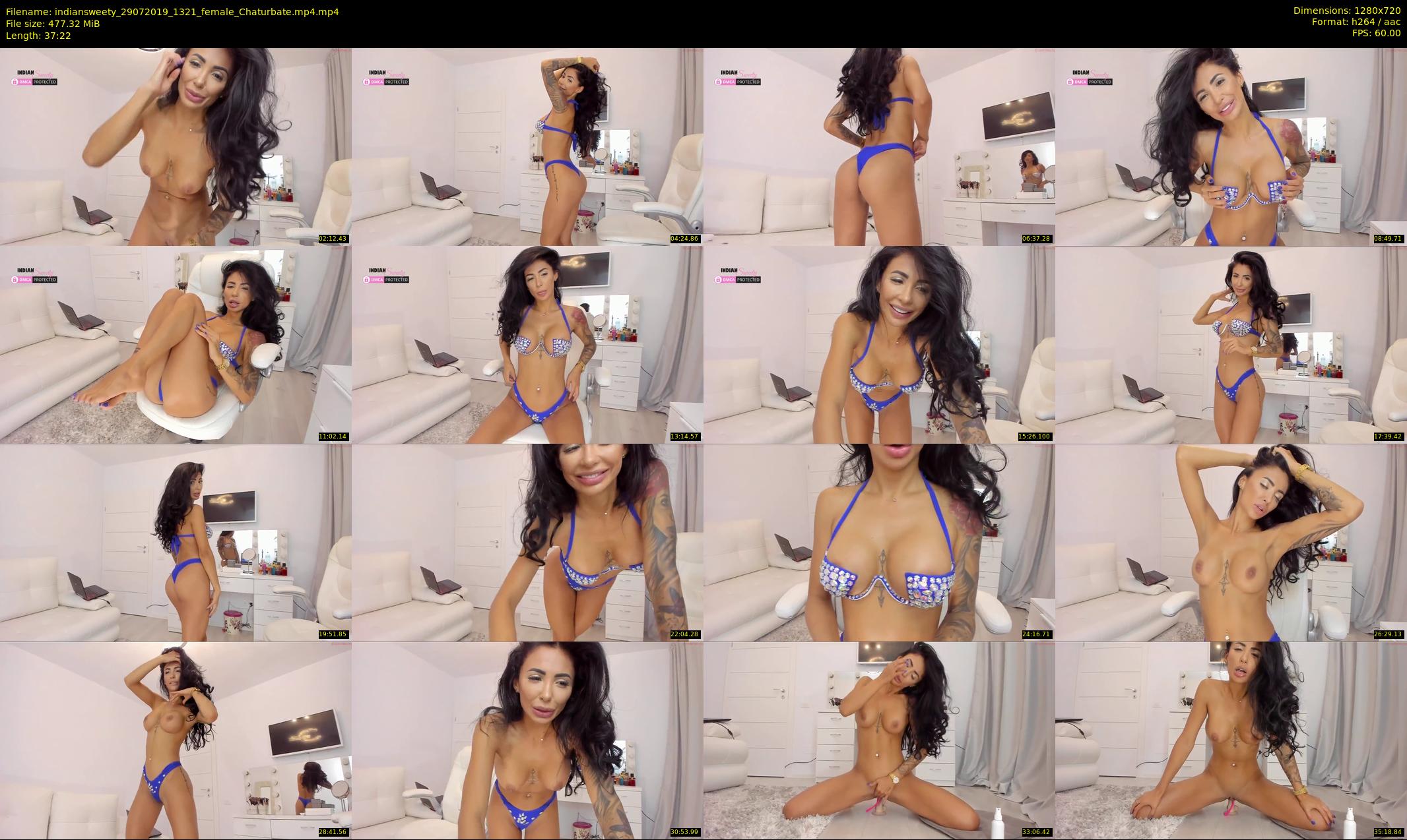 indiansweety — 38 minute Chaturbate female cam show recording, 720p, Jul 29, 2019