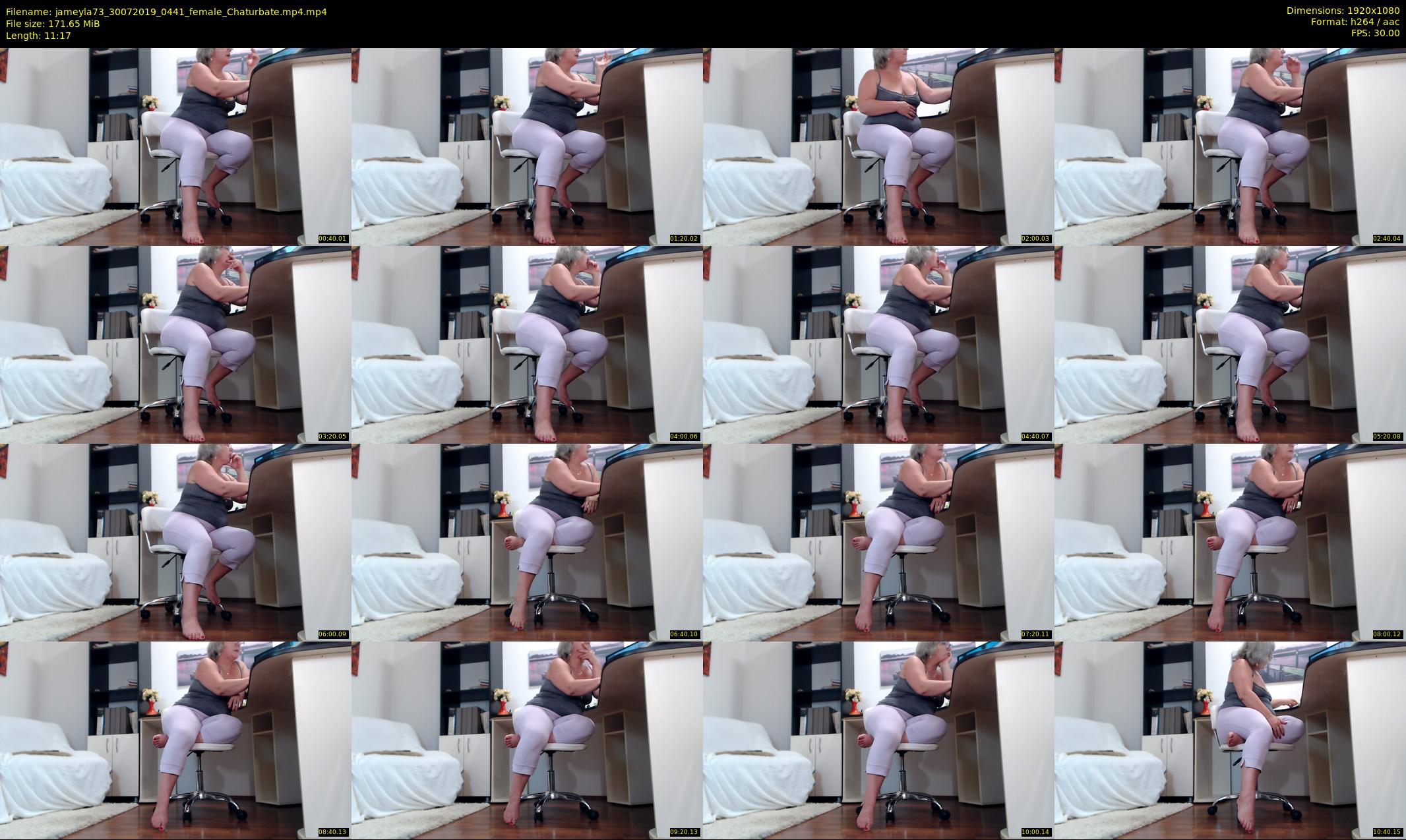 jameyla73 — 12 minute Chaturbate female cam show recording, 1080p, Jul 30, 2019
