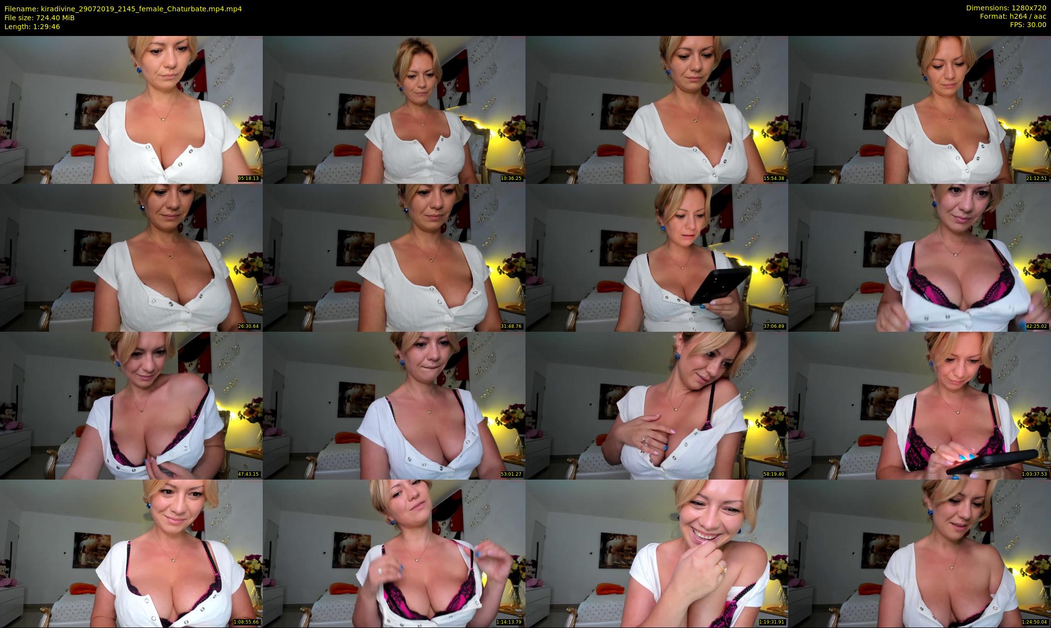 kiradivine — 90 minute Chaturbate female cam show recording, 720p, Jul 29, 2019