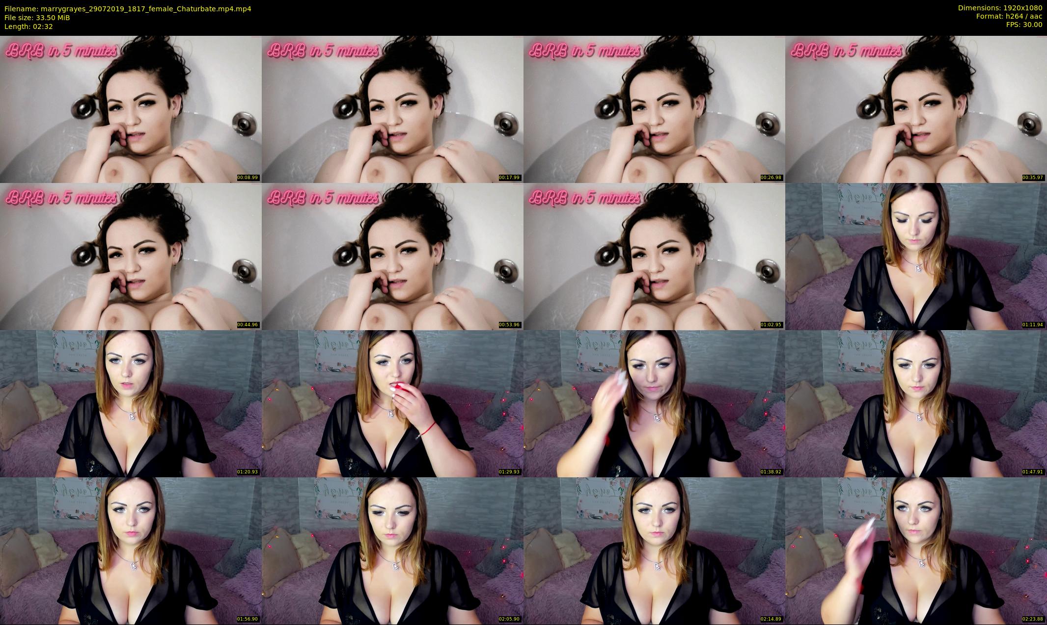 marrygrayes — 3 minute Chaturbate female cam show recording, 1080p, Jul 29, 2019