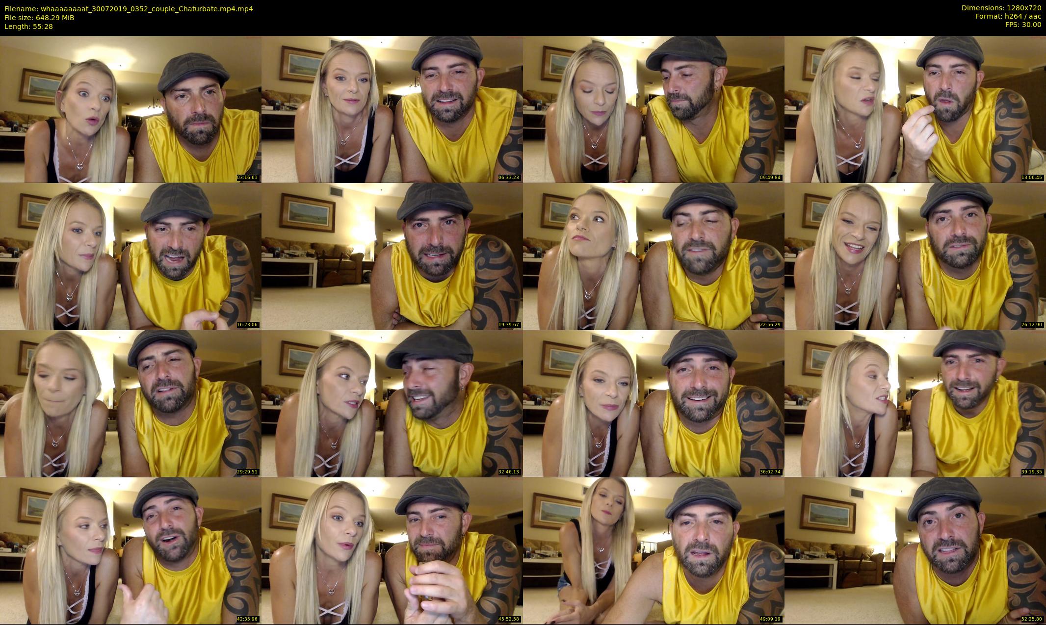 whaaaaaaaat — 56 minute Chaturbate couple cam show recording, 720p, Jul 30, 2019
