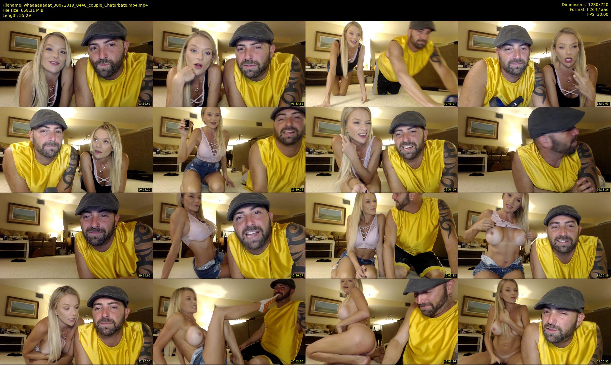 whaaaaaaaat — 56 minute Chaturbate couple cam show recording, 720p, Jul 30, 2019