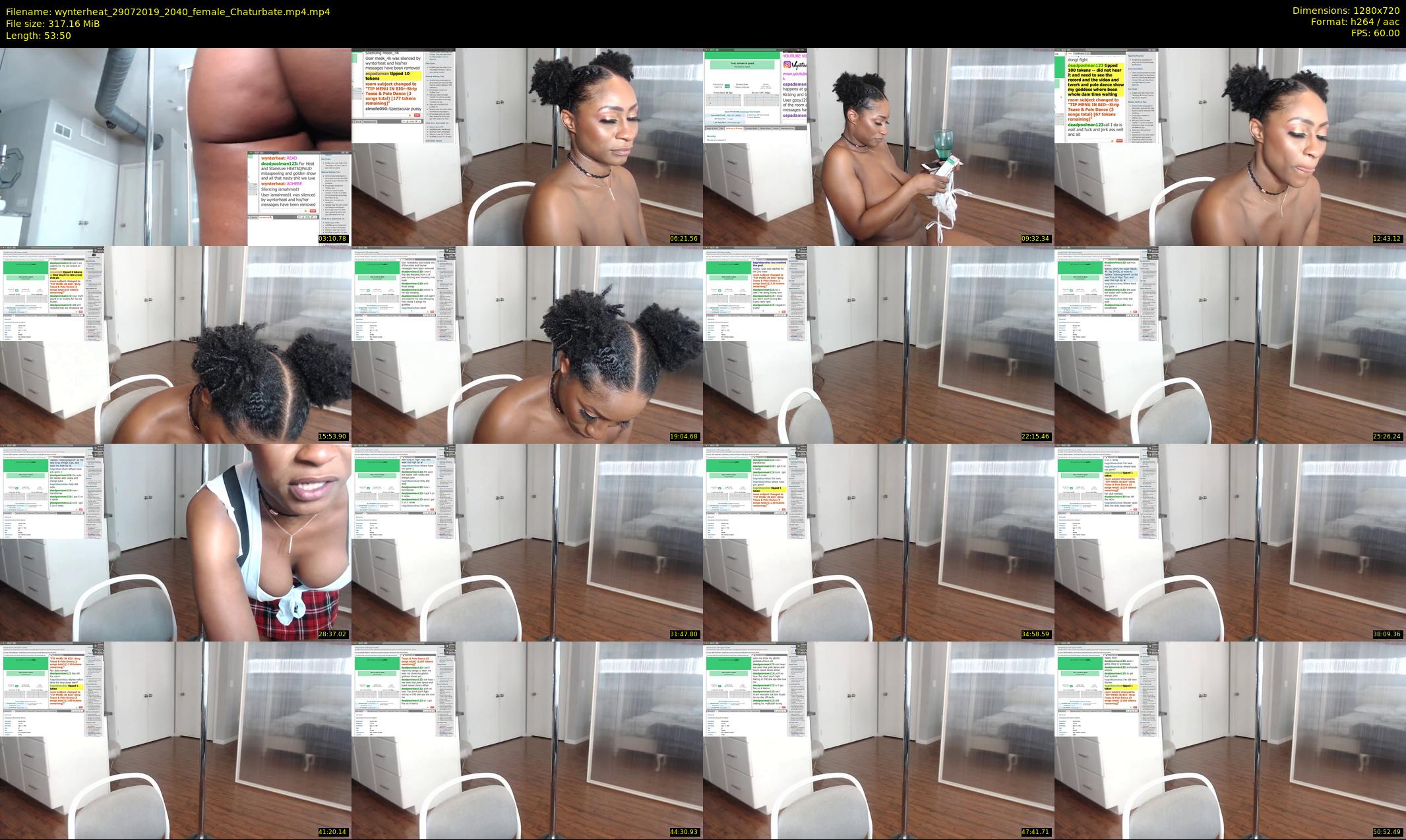 wynterheat — 54 minute Chaturbate female cam show recording, 720p, Jul 29, 2019