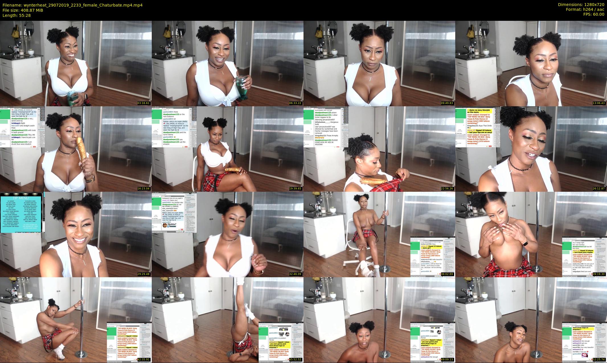 wynterheat — 56 minute Chaturbate female cam show recording, 720p, Jul 29, 2019