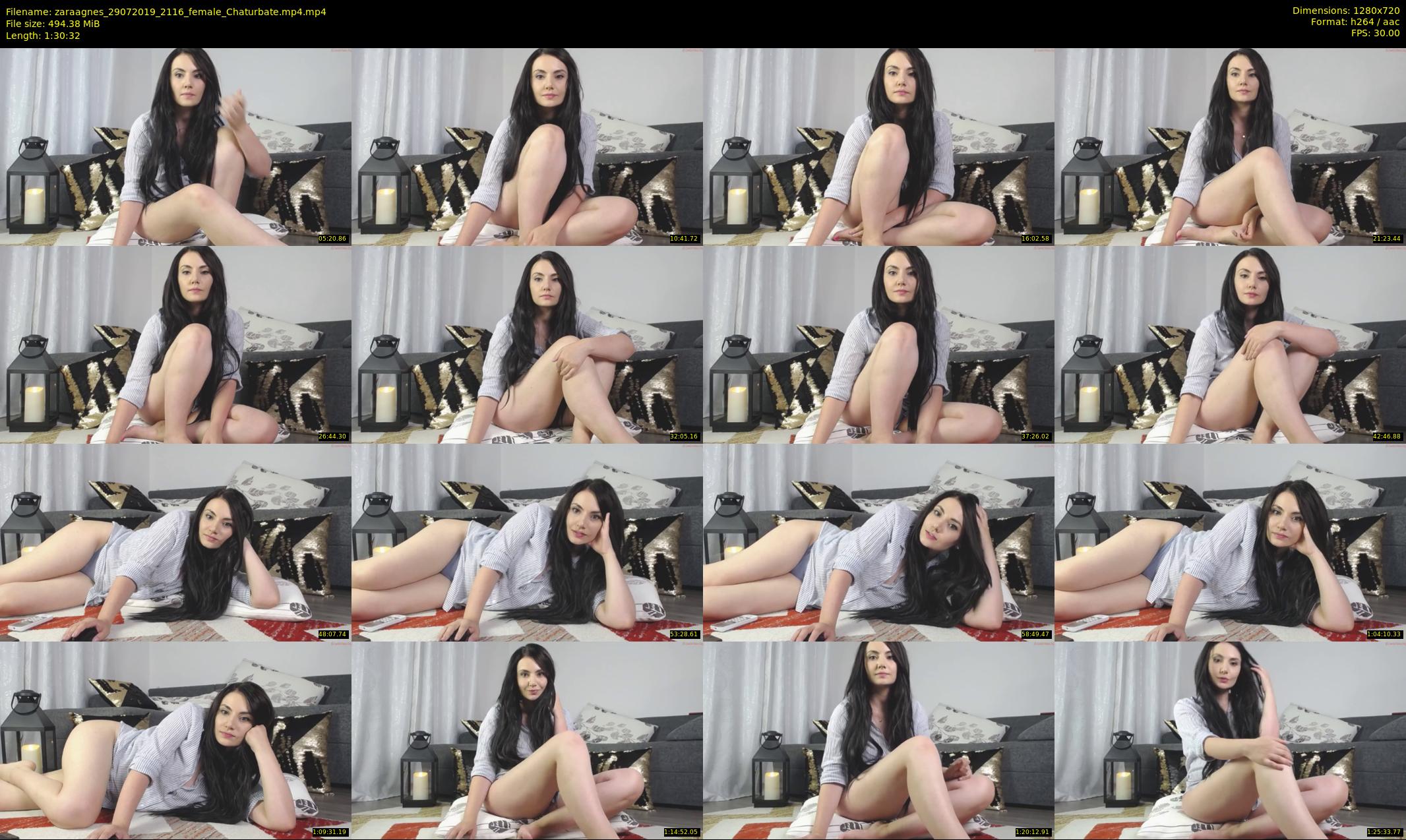 zaraagnes — 91 minute Chaturbate female cam show recording, 720p, Jul 29, 2019
