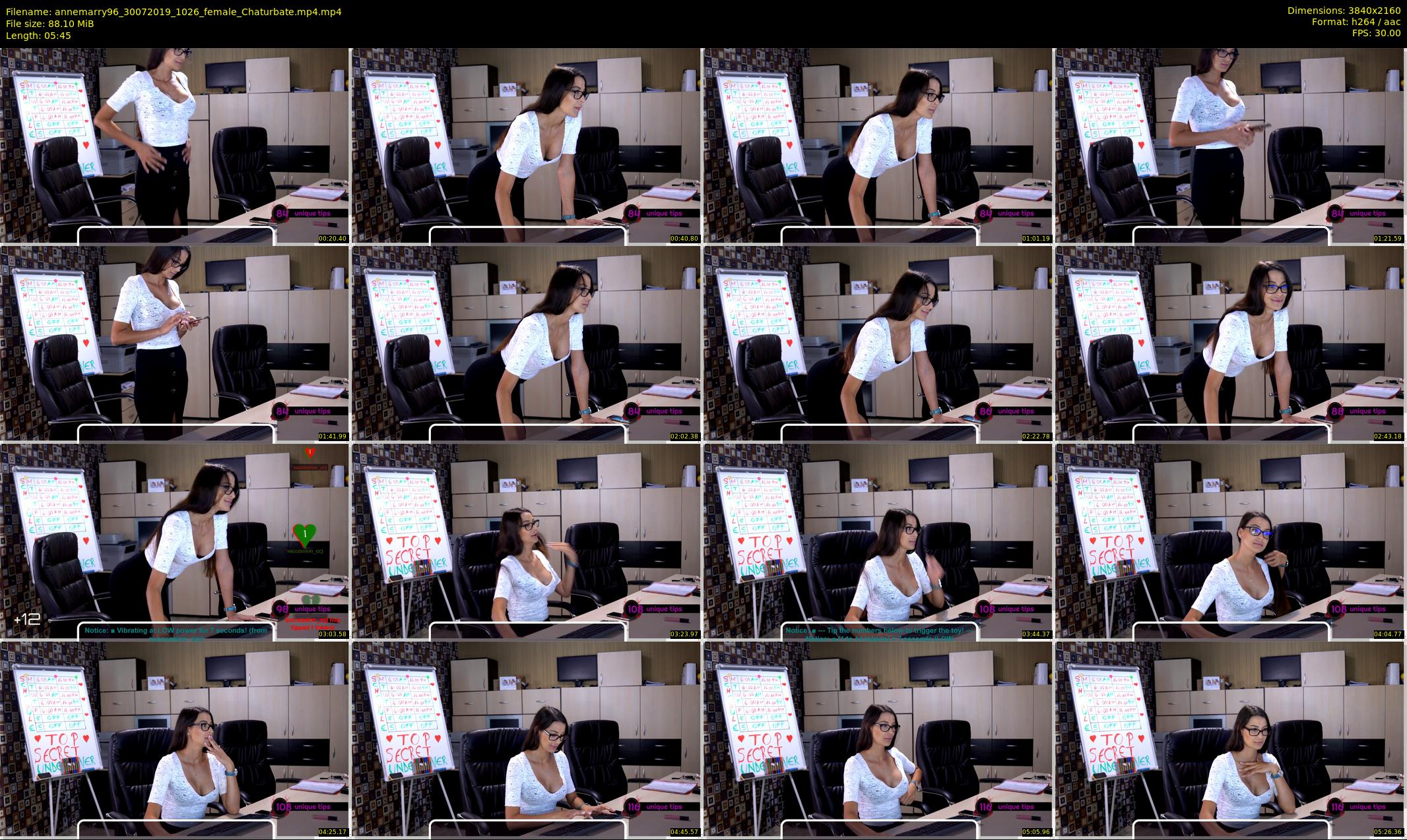 annemarry96 — 6 minute Chaturbate female cam show recording, 4K, Jul 30, 2019