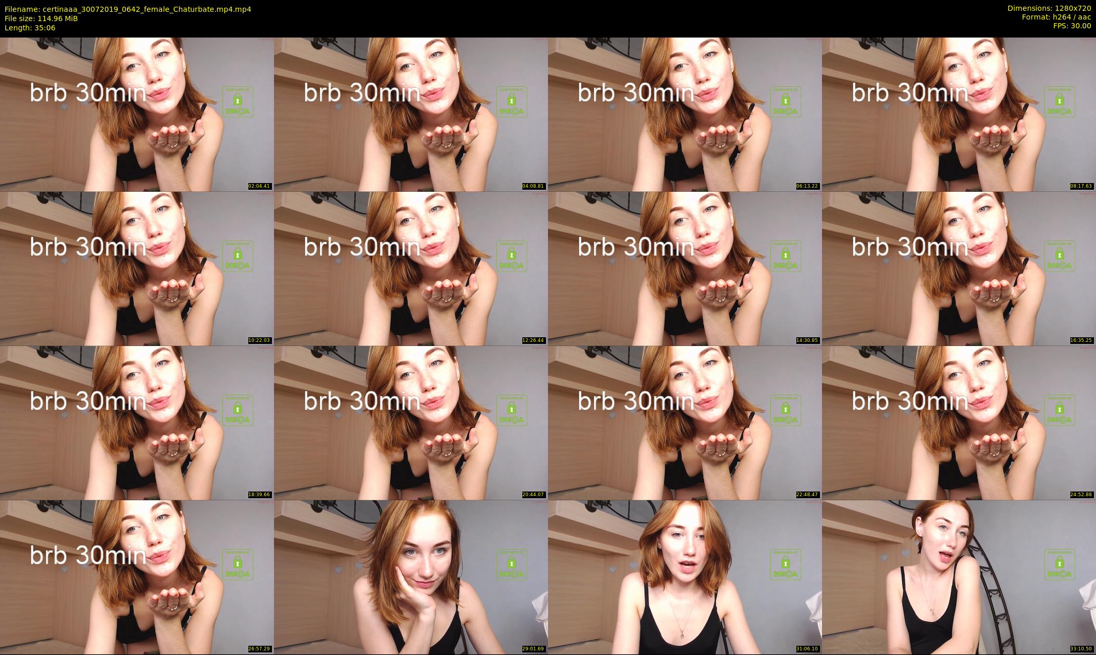 certinaaa — 36 minute Chaturbate female cam show recording, 720p, Jul 30, 2019