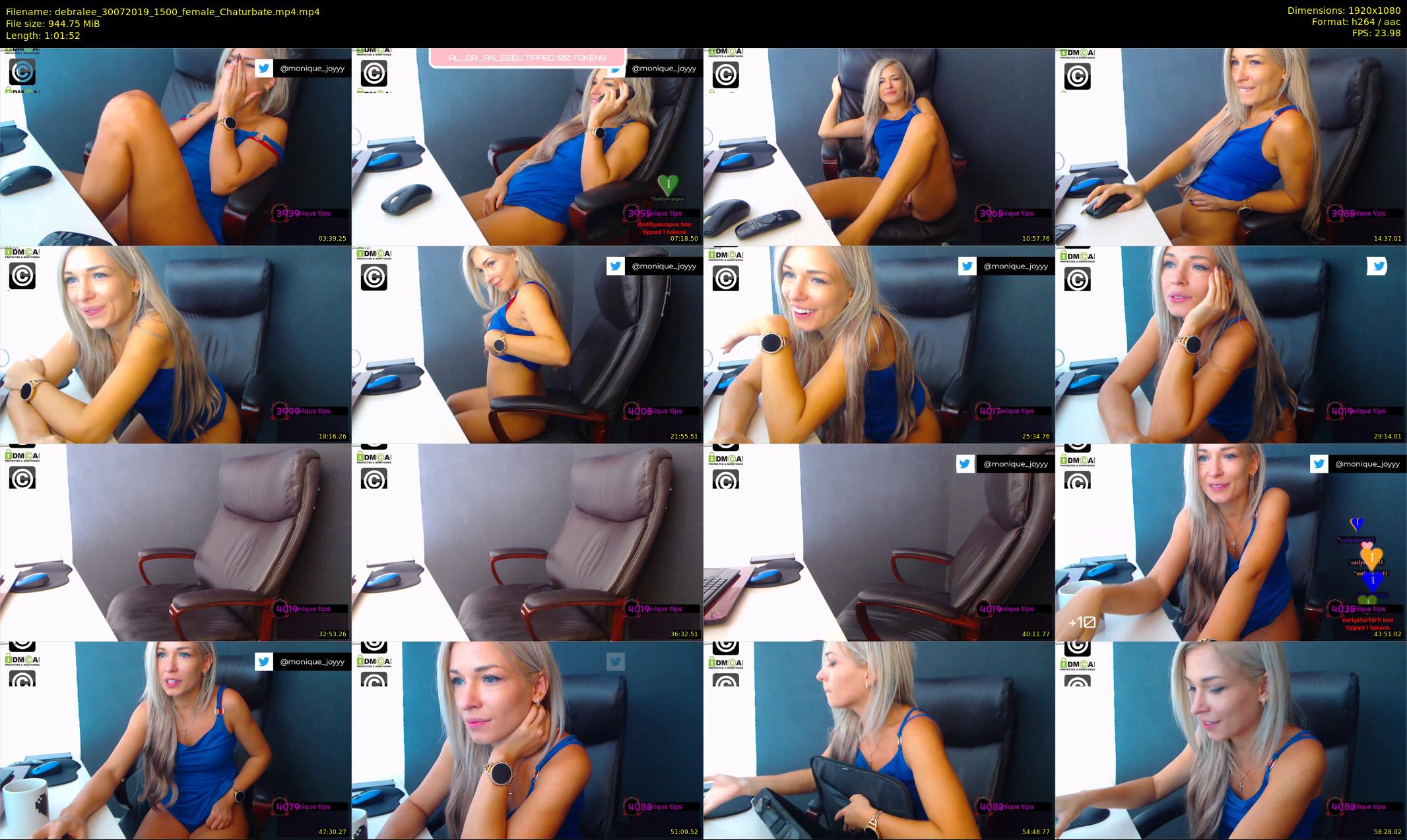 debralee — 62 minute Chaturbate female cam show recording, 1080p, Jul 30, 2019