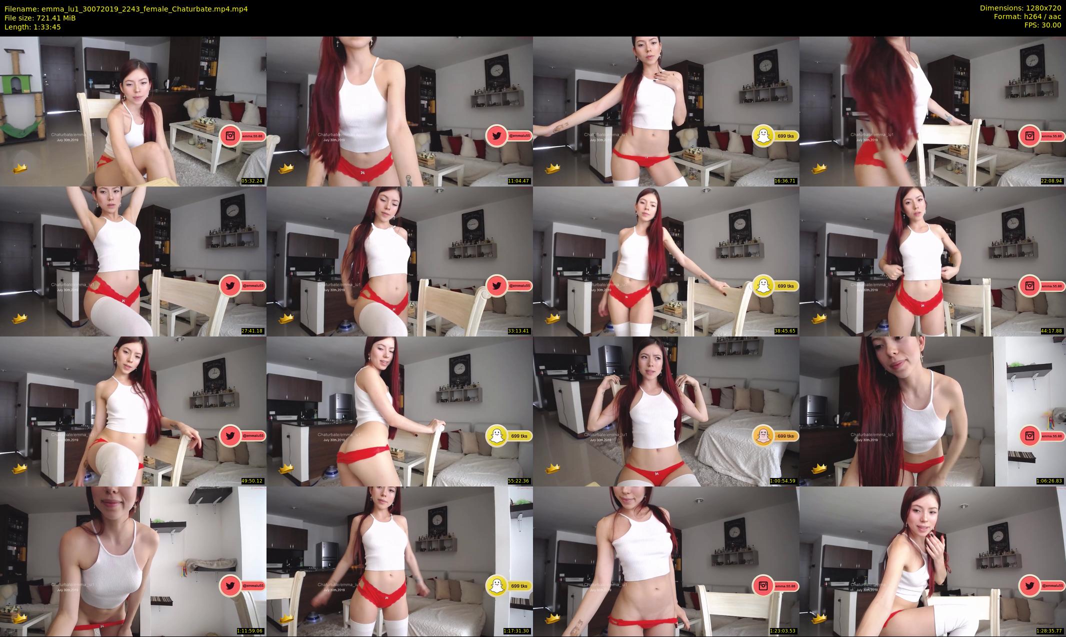 emma_lu1 — 94 minute Chaturbate female cam show recording, 720p, Jul 30, 2019