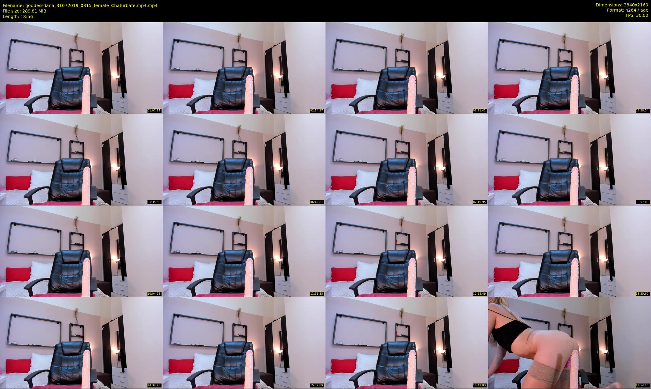 goddessdana — 19 minute Chaturbate female cam show recording, 4K, Jul 31, 2019