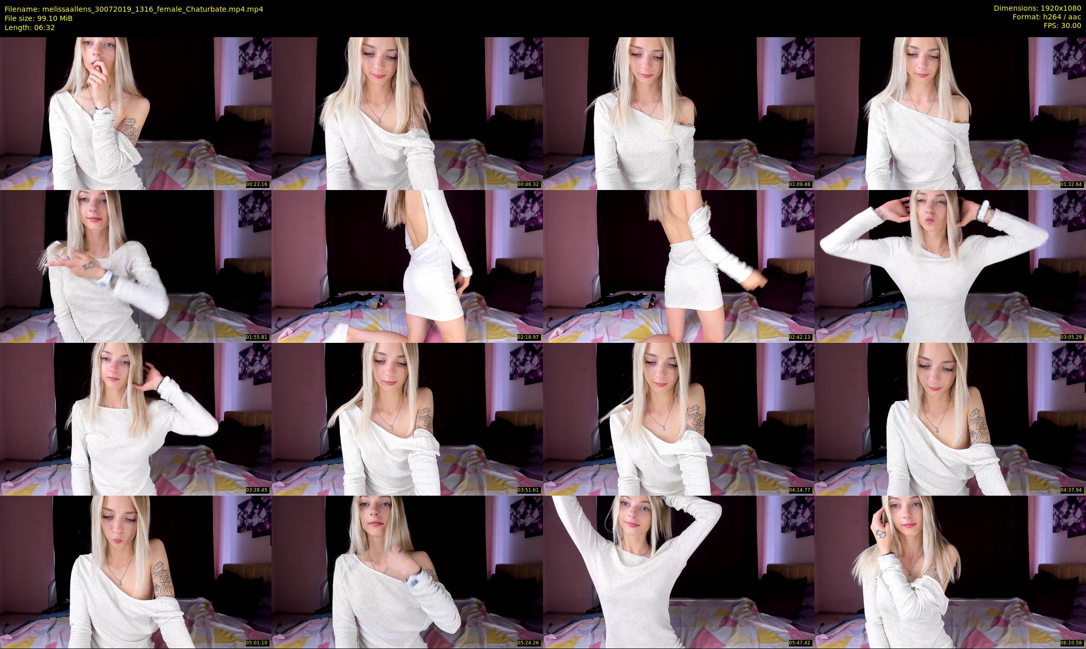 melissaallens — 7 minute Chaturbate female cam show recording, 1080p, Jul 30, 2019