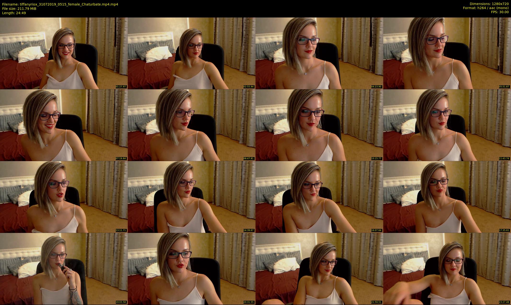 tiffanyriox — 25 minute Chaturbate female cam show recording, 720p, Jul 31, 2019