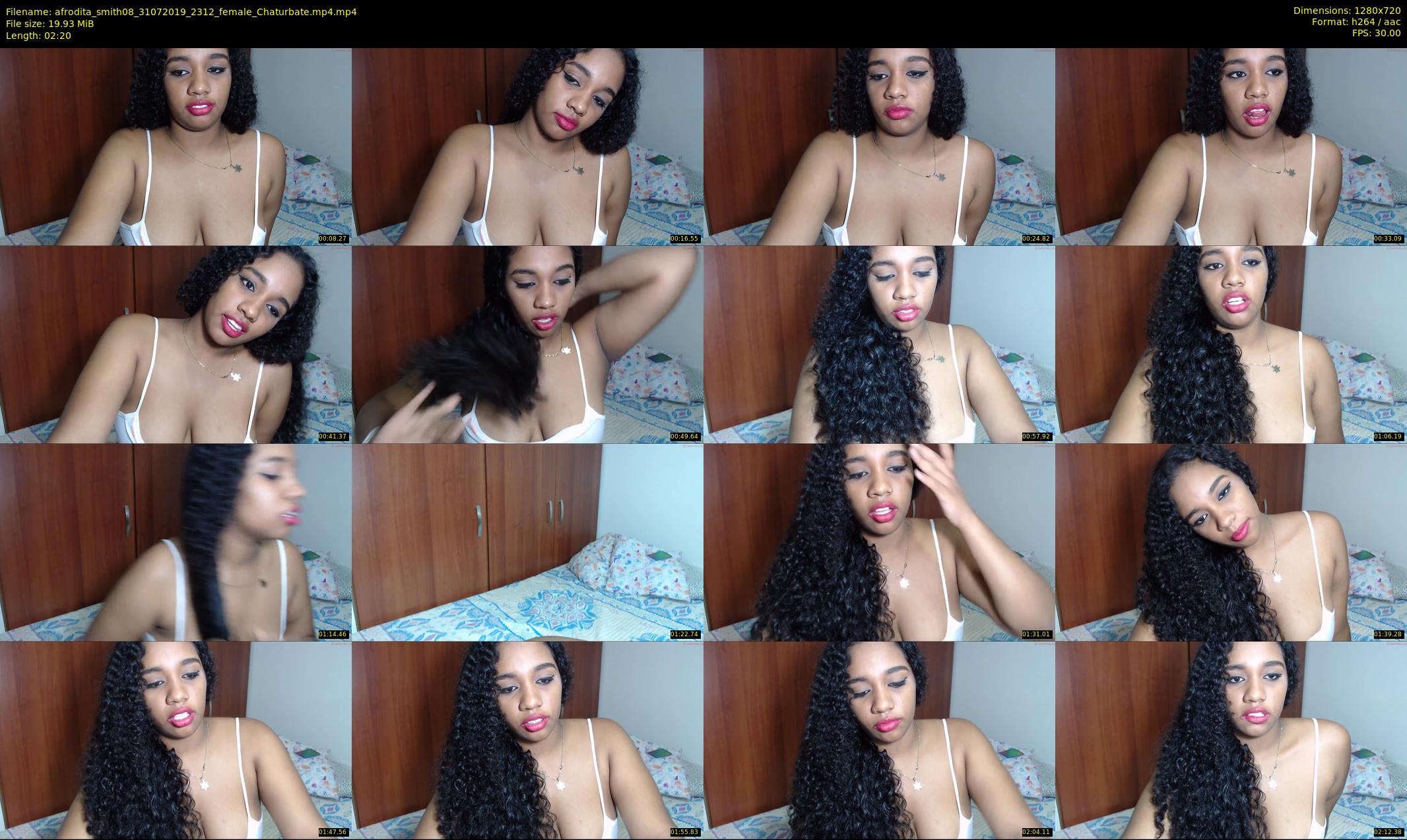 afrodita_smith08 — 3 minute Chaturbate female cam show recording, 720p, Jul 31, 2019
