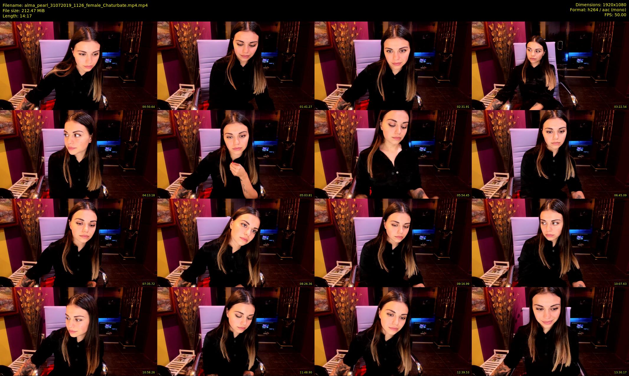 alma_pearl — 15 minute Chaturbate female cam show recording, 1080p, Jul 31, 2019