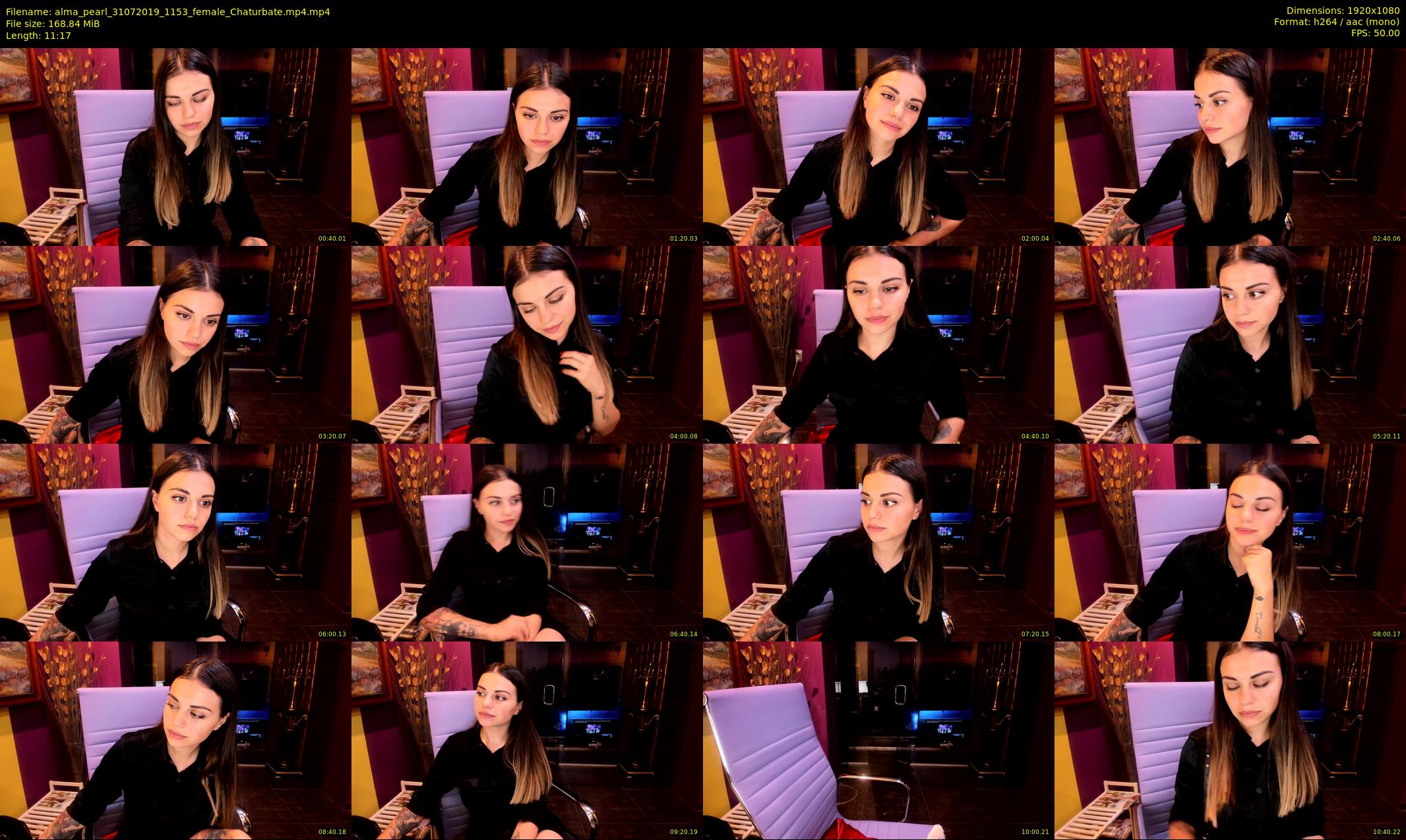 alma_pearl — 12 minute Chaturbate female cam show recording, 1080p, Jul 31, 2019