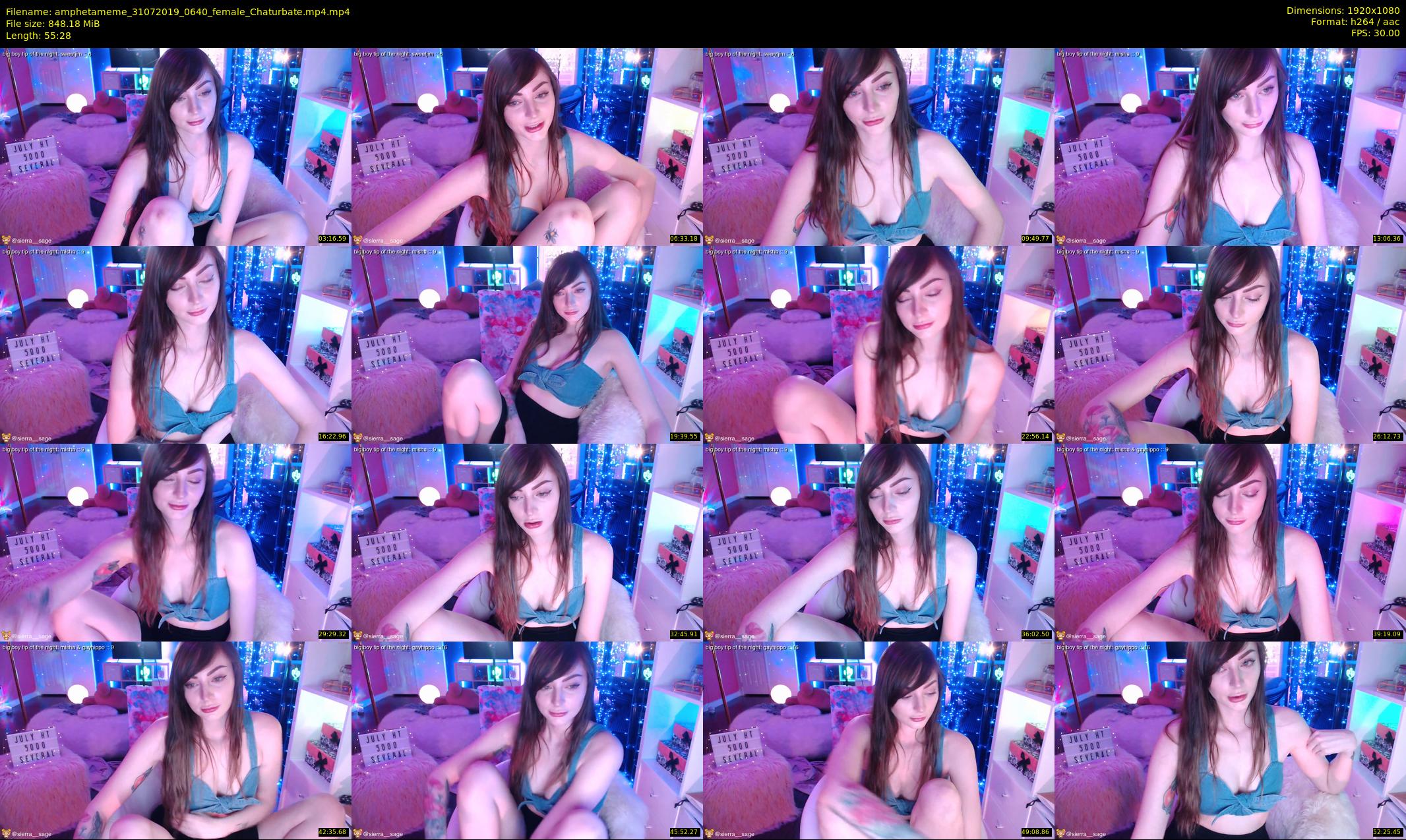 amphetameme — 56 minute Chaturbate female cam show recording, 1080p, Jul 31, 2019