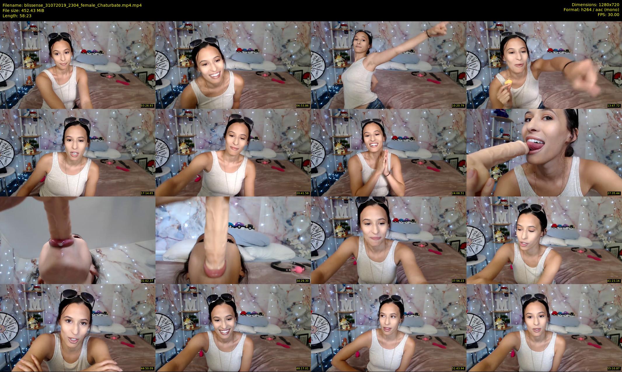 blissense — 59 minute Chaturbate female cam show recording, 720p, Jul 31, 2019