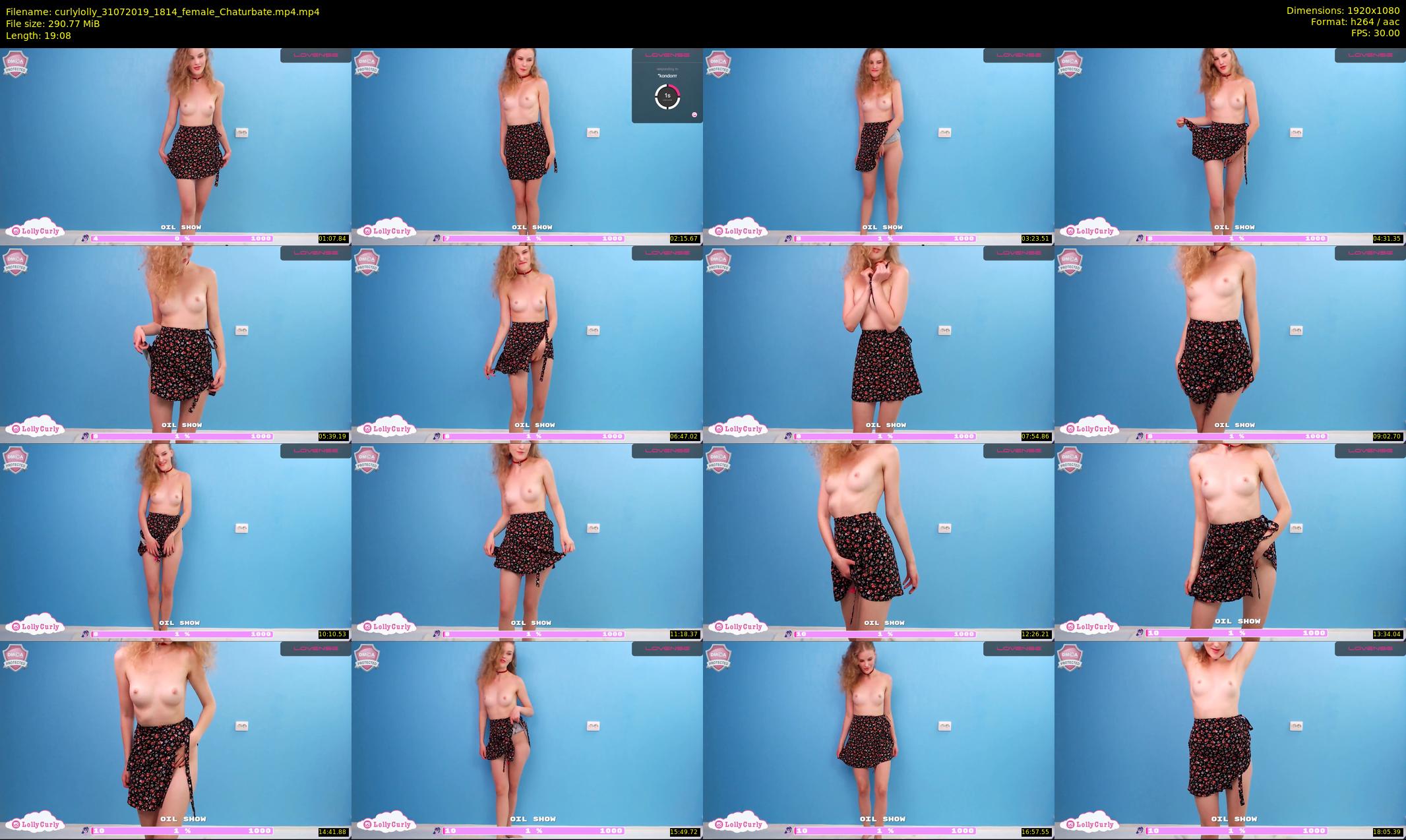 curlylolly — 20 minute Chaturbate female cam show recording, 1080p, Jul 31, 2019