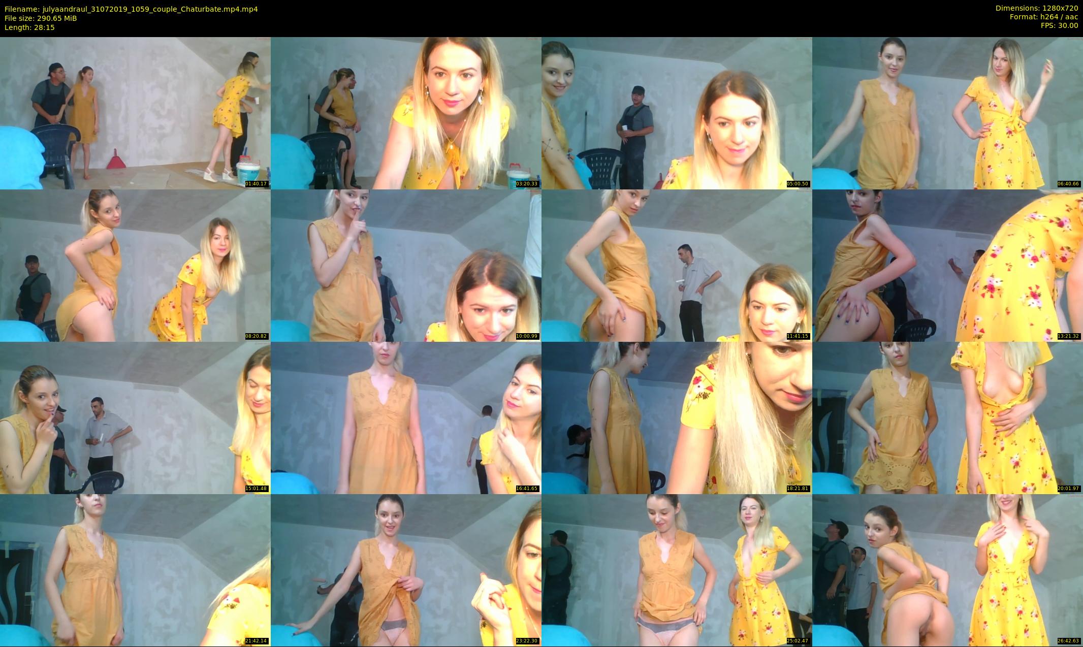 julyaandraul — 29 minute Chaturbate couple cam show recording, 720p, Jul 31, 2019