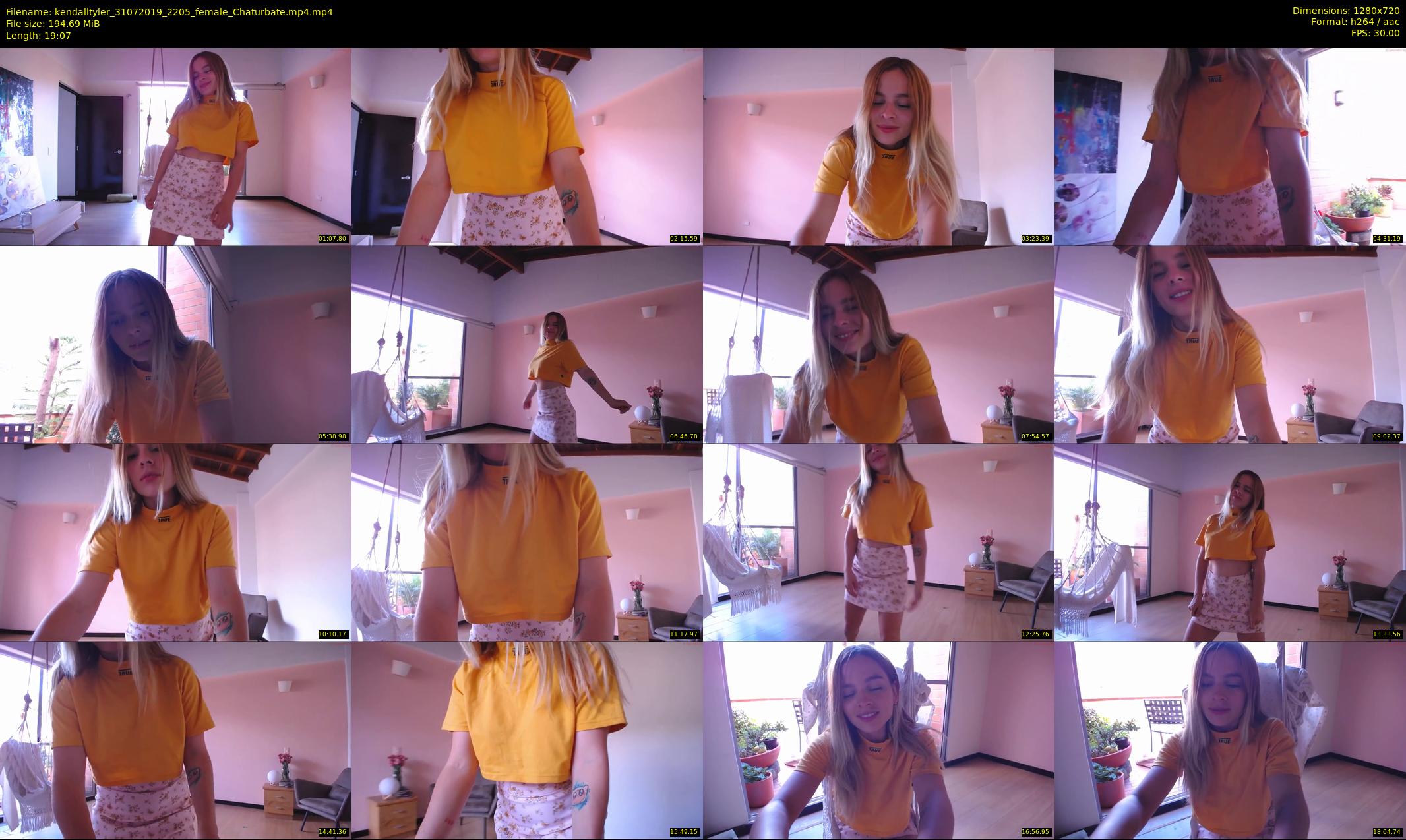 kendalltyler — 20 minute Chaturbate female cam show recording, 720p, Jul 31, 2019