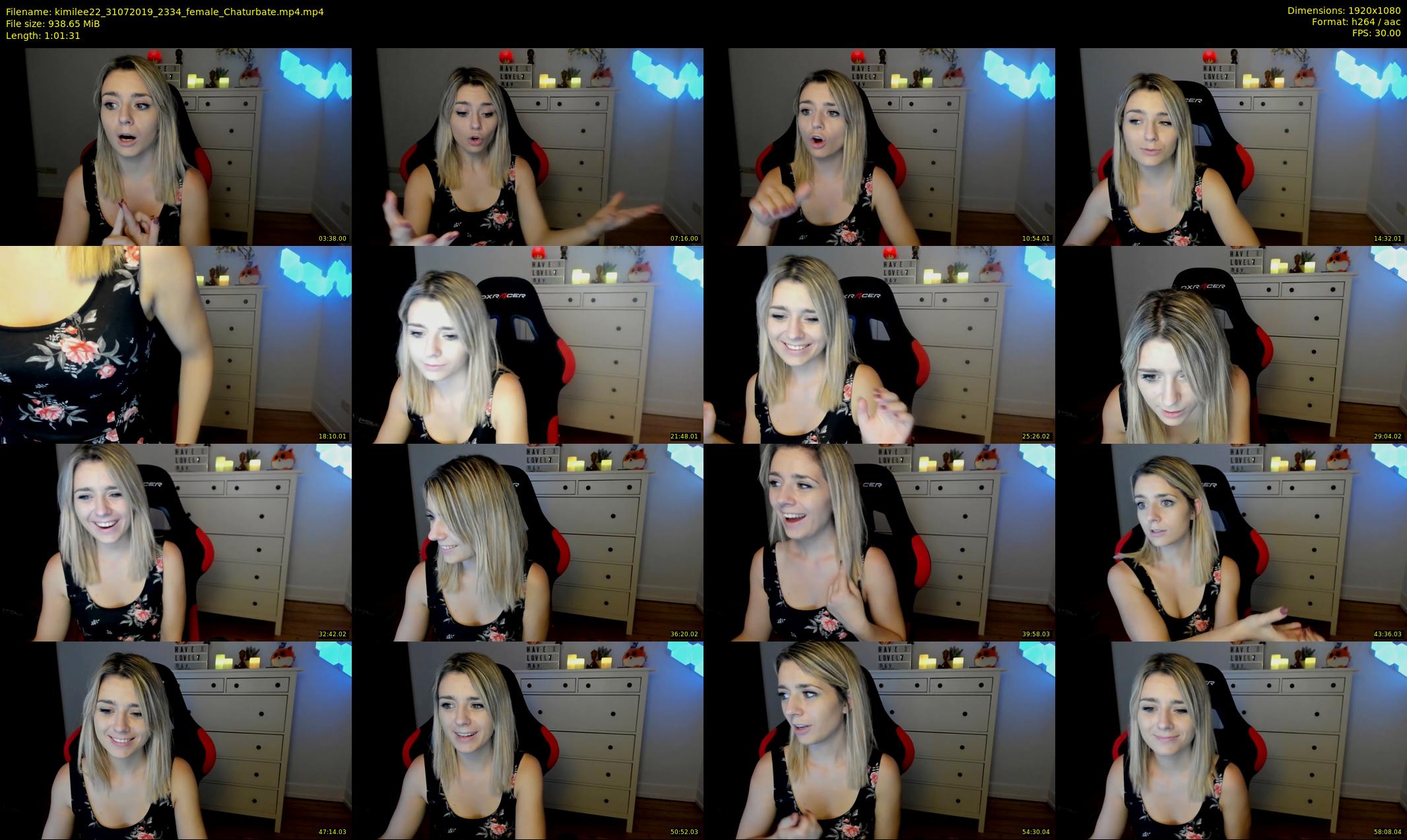 kimilee22 — 62 minute Chaturbate female cam show recording, 1080p, Jul 31, 2019