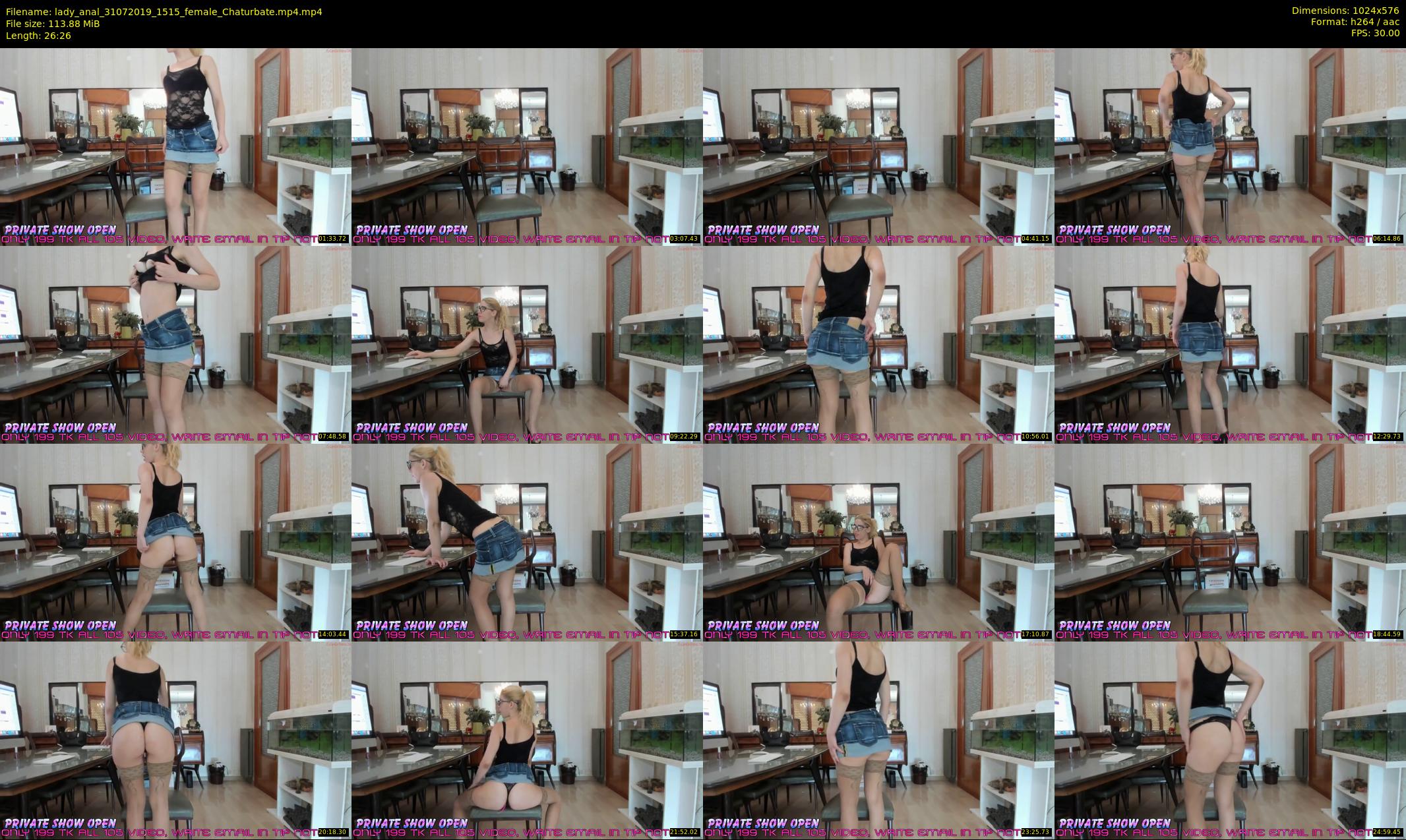 lady_anal — 27 minute Chaturbate female cam show recording, 480p, Jul 31, 2019