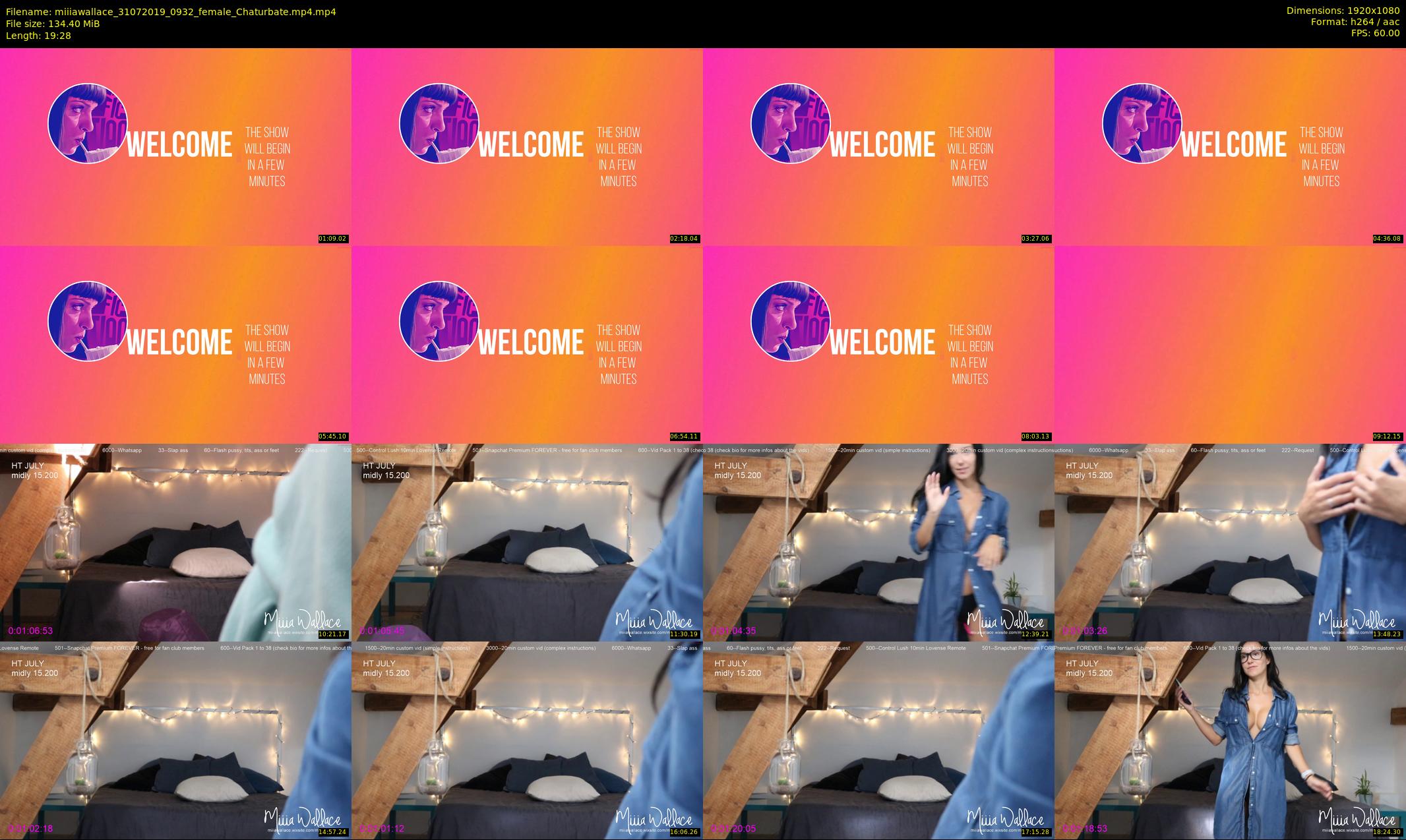 miiiawallace — 20 minute Chaturbate female cam show recording, 1080p, Jul 31, 2019