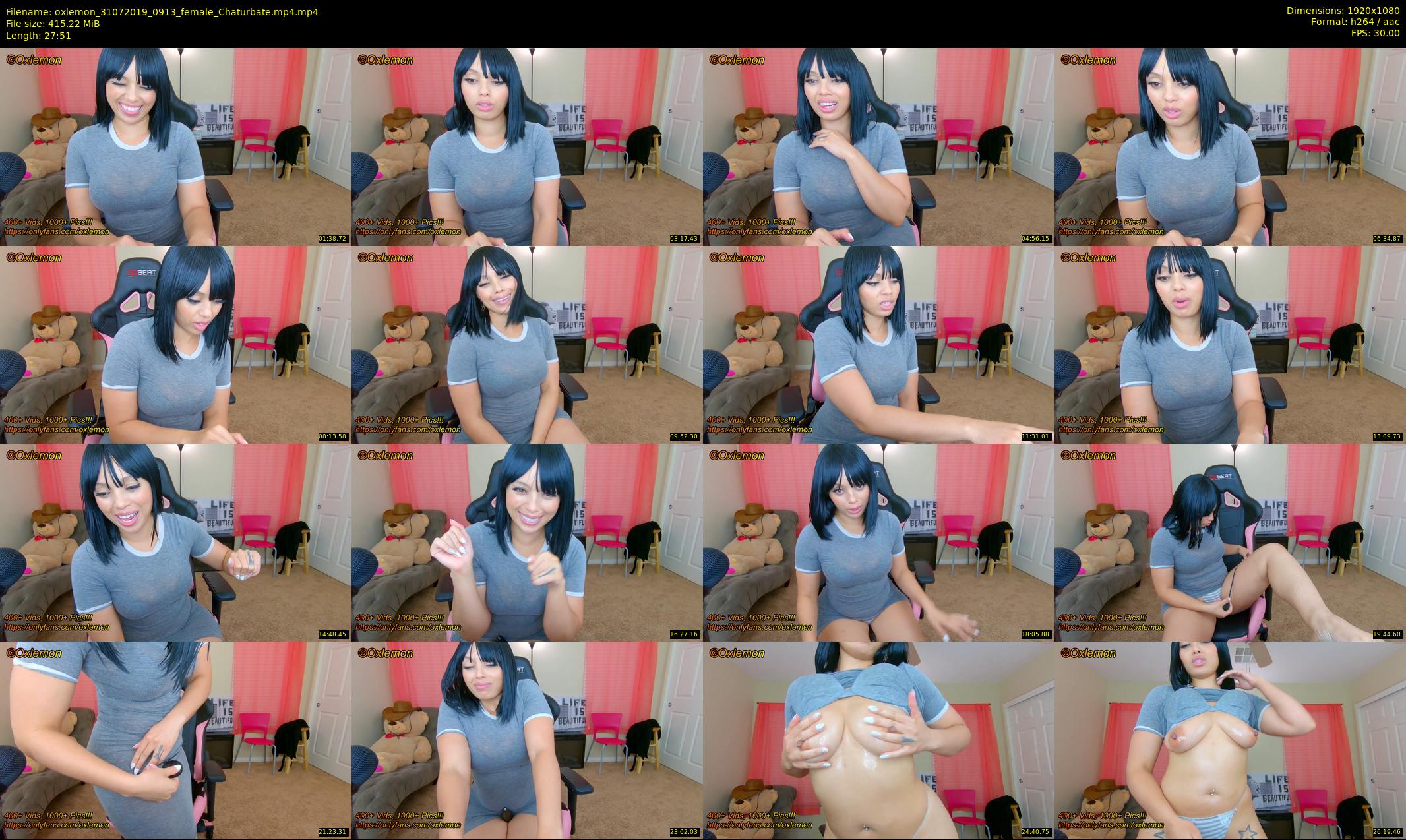 oxlemon — 28 minute Chaturbate female cam show recording, 1080p, Jul 31, 2019