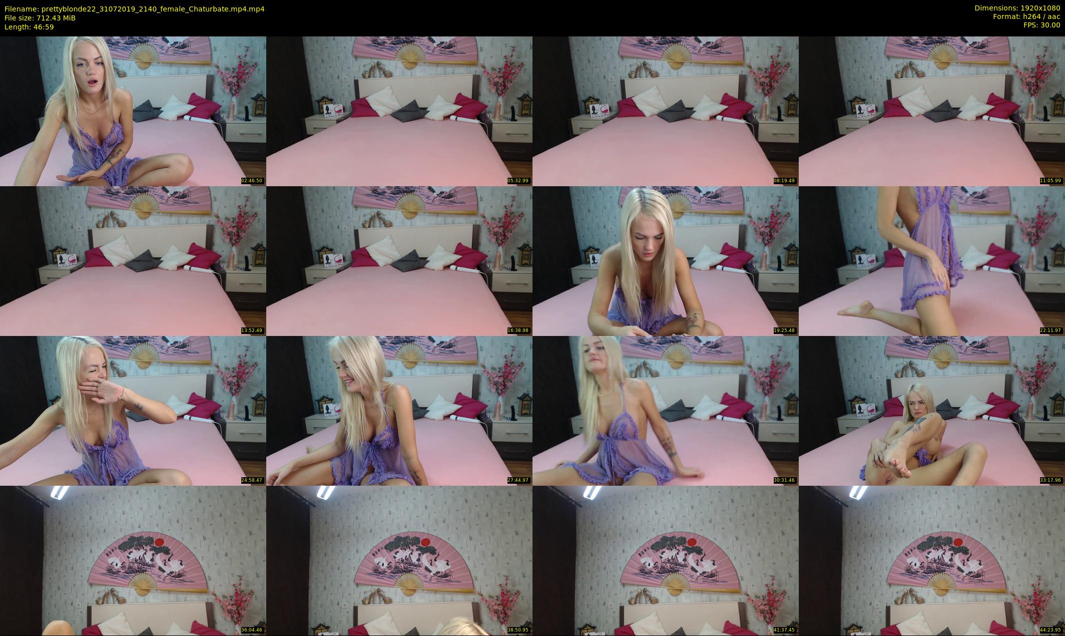prettyblonde22 — 47 minute Chaturbate female cam show recording, 1080p, Jul 31, 2019
