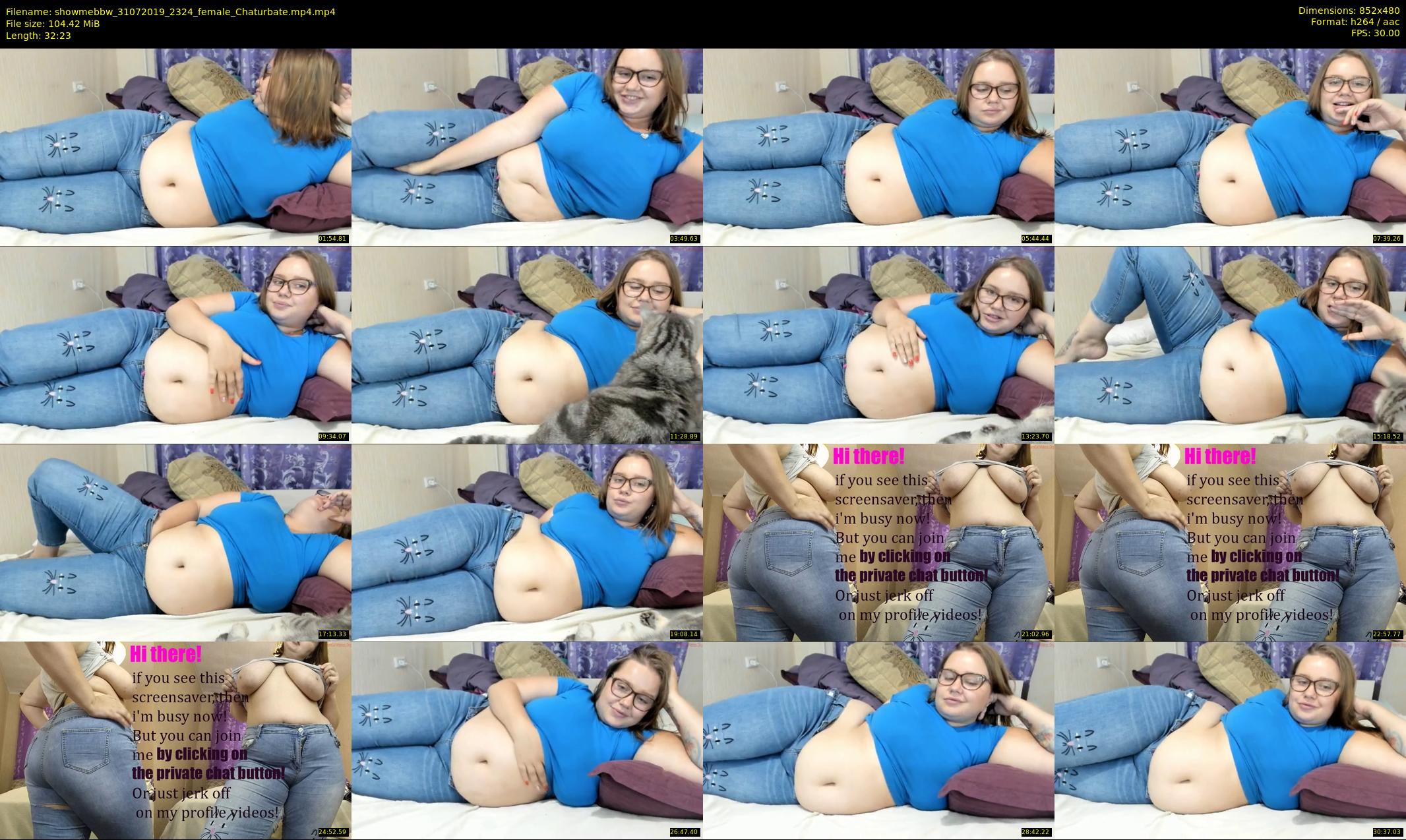 showmebbw — 33 minute Chaturbate female cam show recording, 480p, Jul 31, 2019