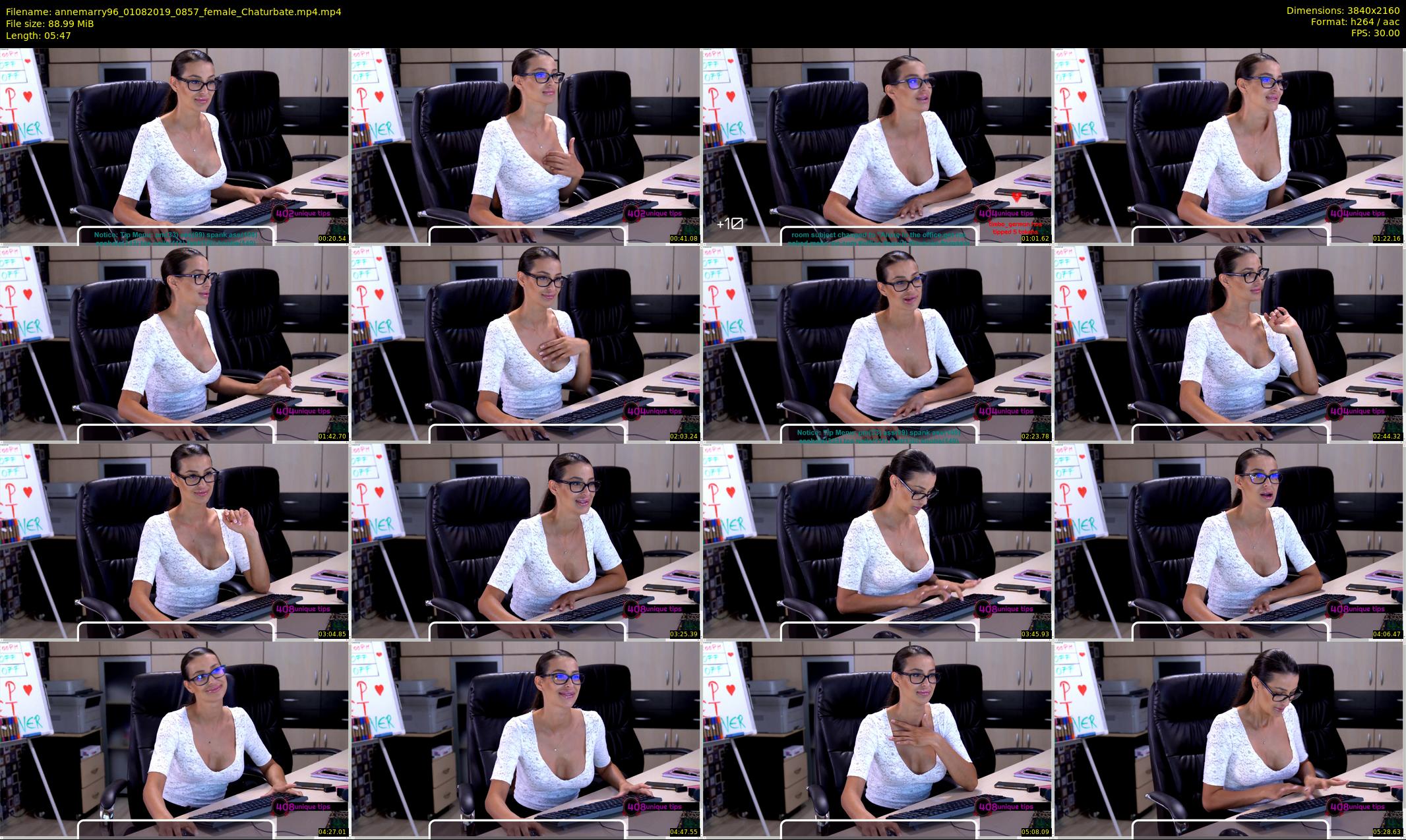 annemarry96 — 6 minute Chaturbate female cam show recording, 4K, Aug 1, 2019