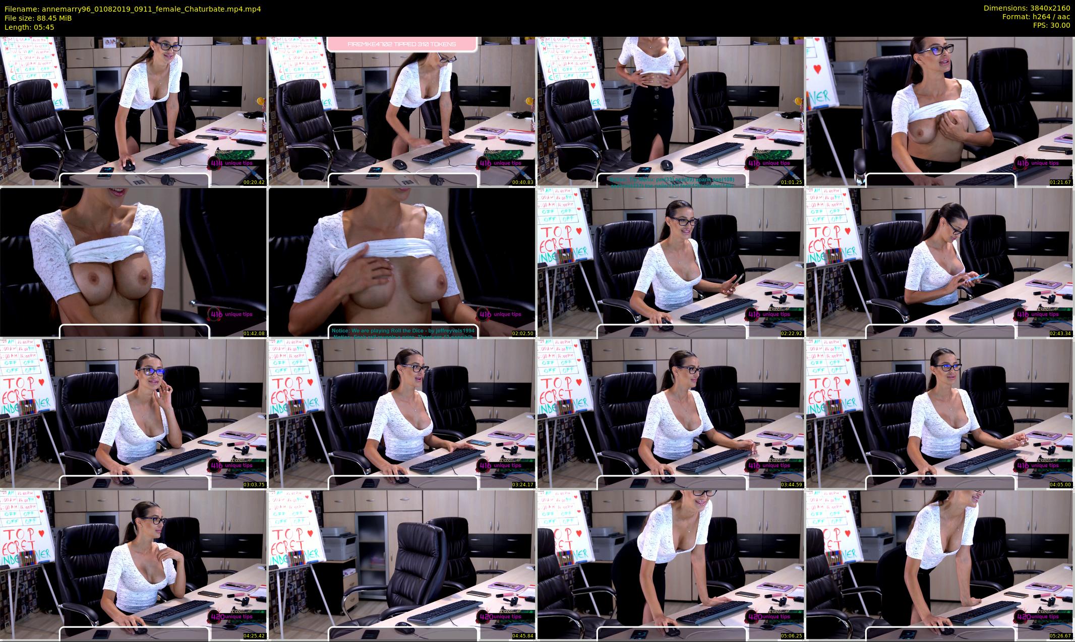 annemarry96 — 6 minute Chaturbate female cam show recording, 4K, Aug 1, 2019