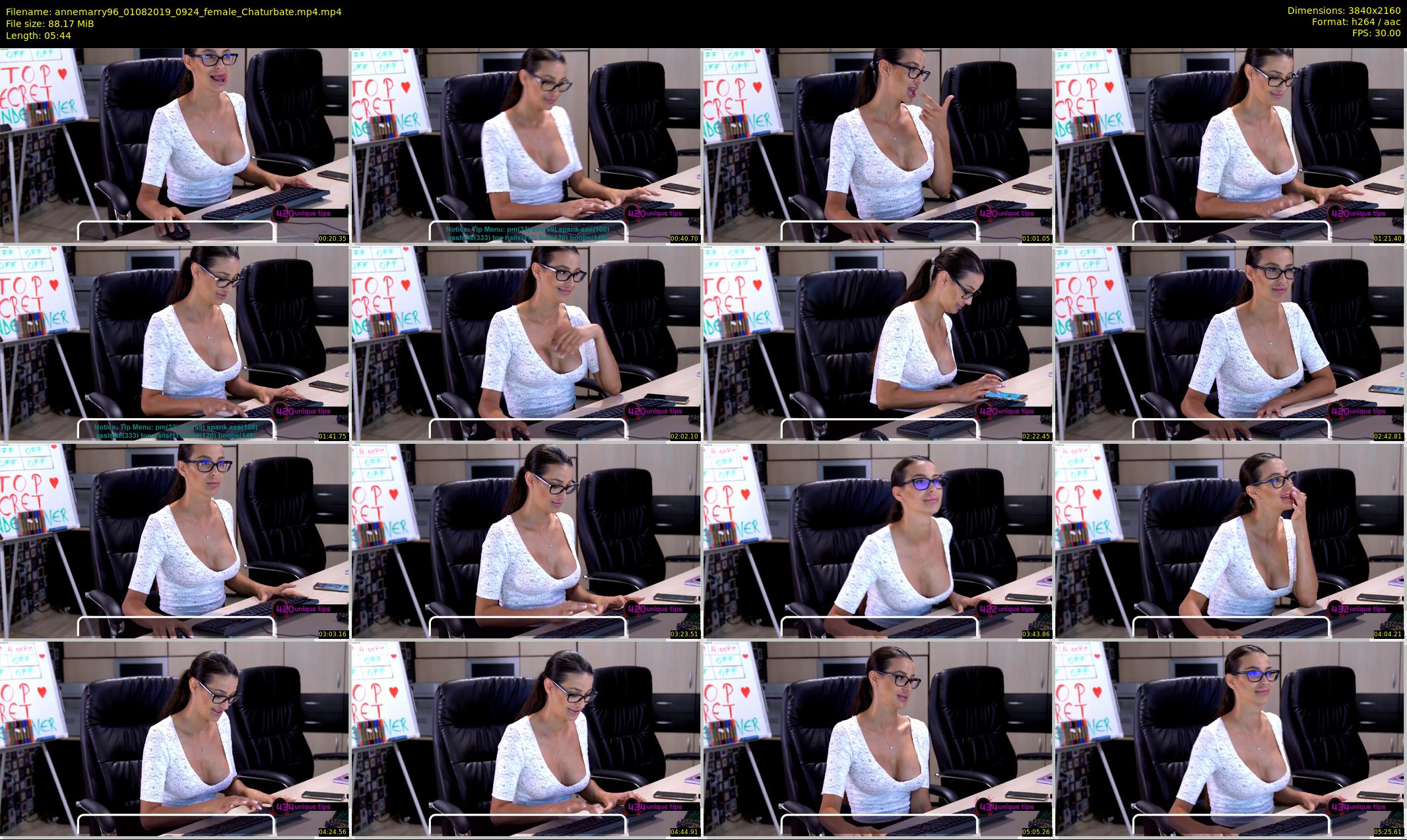 annemarry96 — 6 minute Chaturbate female cam show recording, 4K, Aug 1, 2019