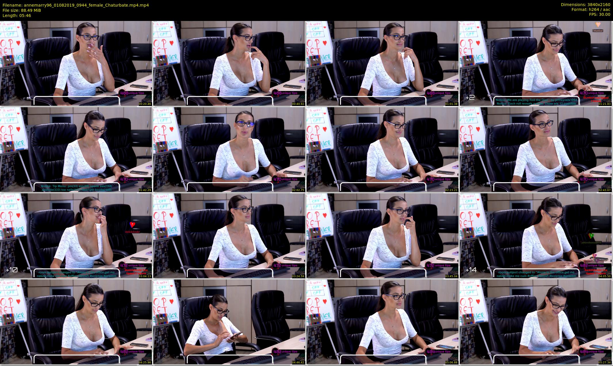 annemarry96 — 6 minute Chaturbate female cam show recording, 4K, Aug 1, 2019