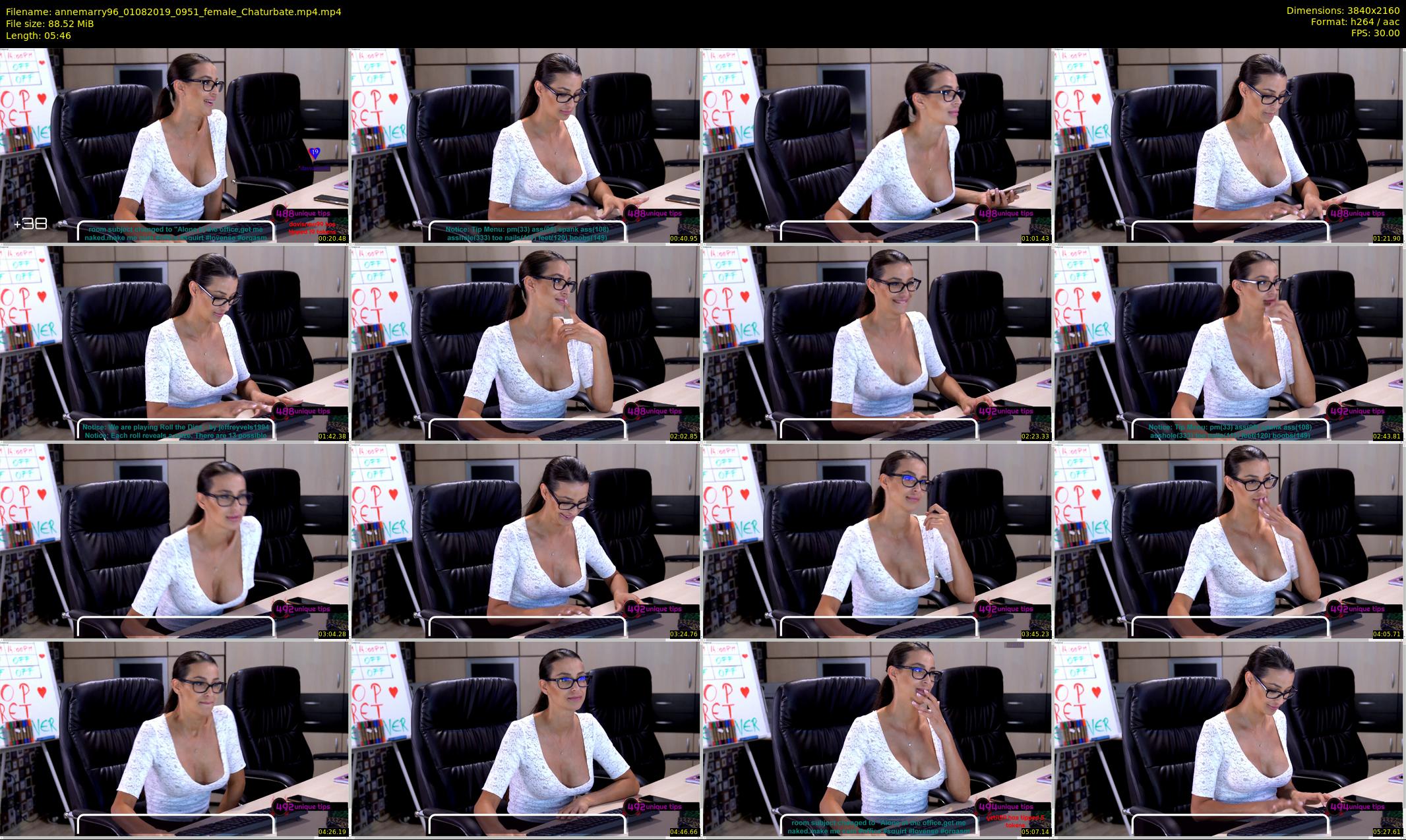 annemarry96 — 6 minute Chaturbate female cam show recording, 4K, Aug 1, 2019