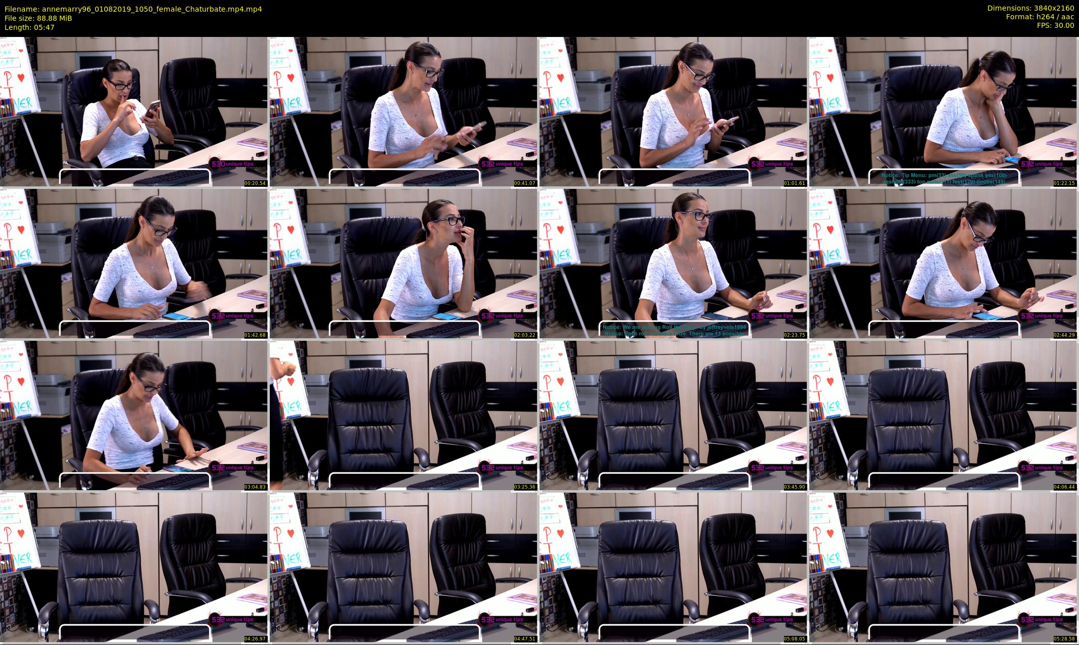 annemarry96 — 6 minute Chaturbate female cam show recording, 4K, Aug 1, 2019