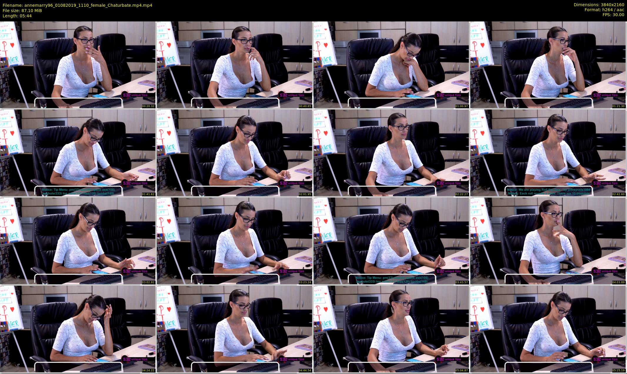annemarry96 — 6 minute Chaturbate female cam show recording, 4K, Aug 1, 2019