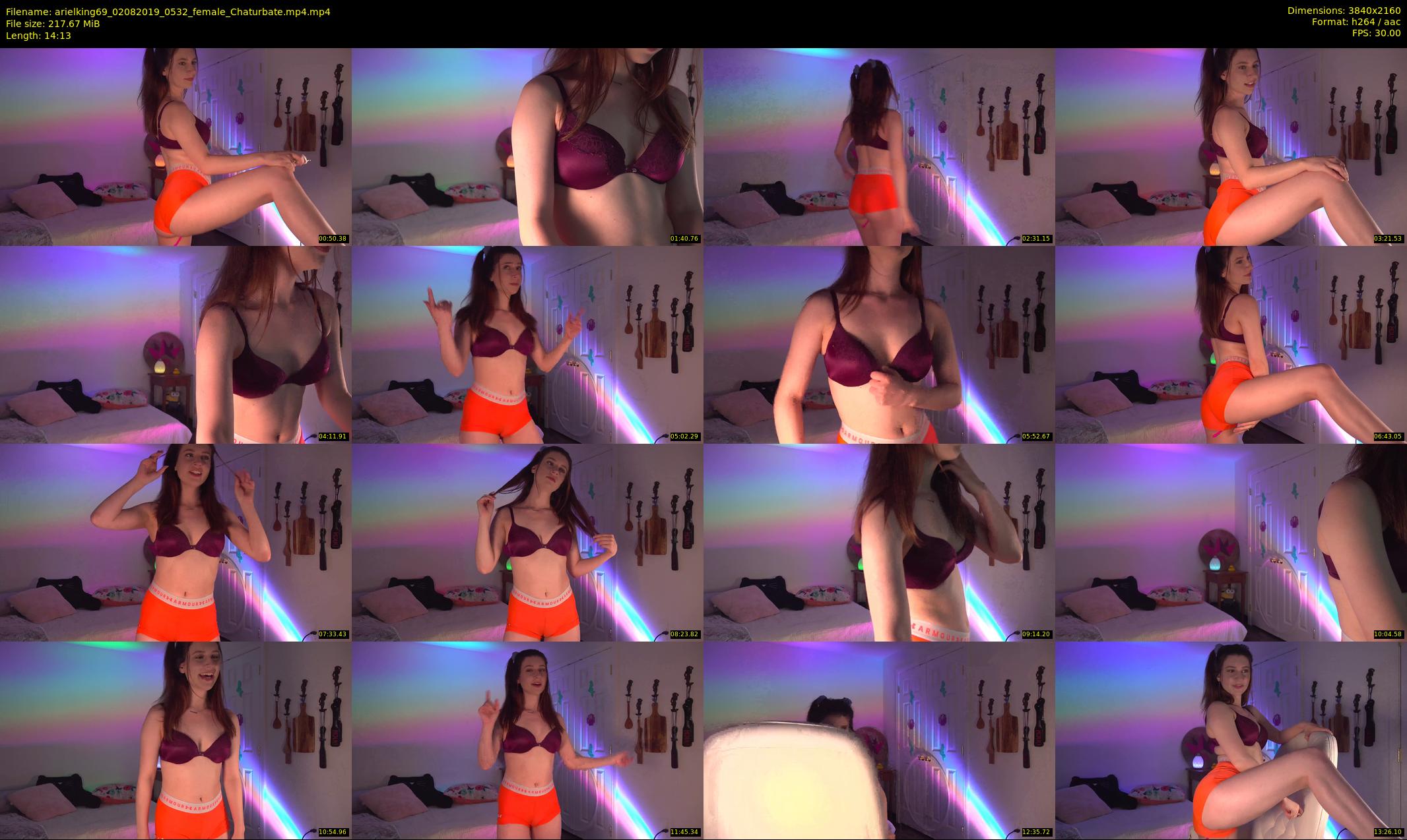 arielking69 — 15 minute Chaturbate female cam show recording, 4K, Aug 2, 2019