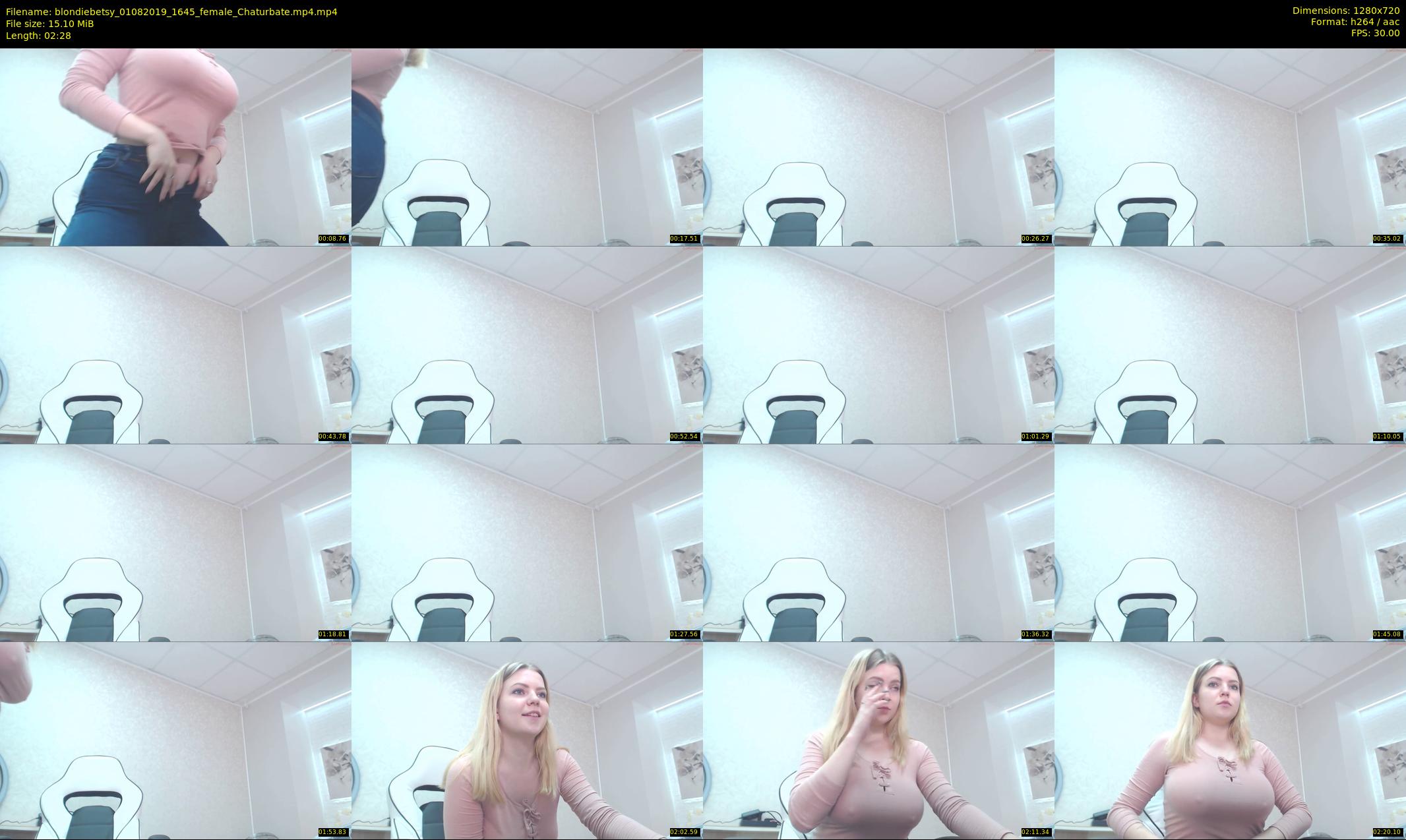 blondiebetsy — 3 minute Chaturbate female cam show recording, 720p, Aug 1, 2019