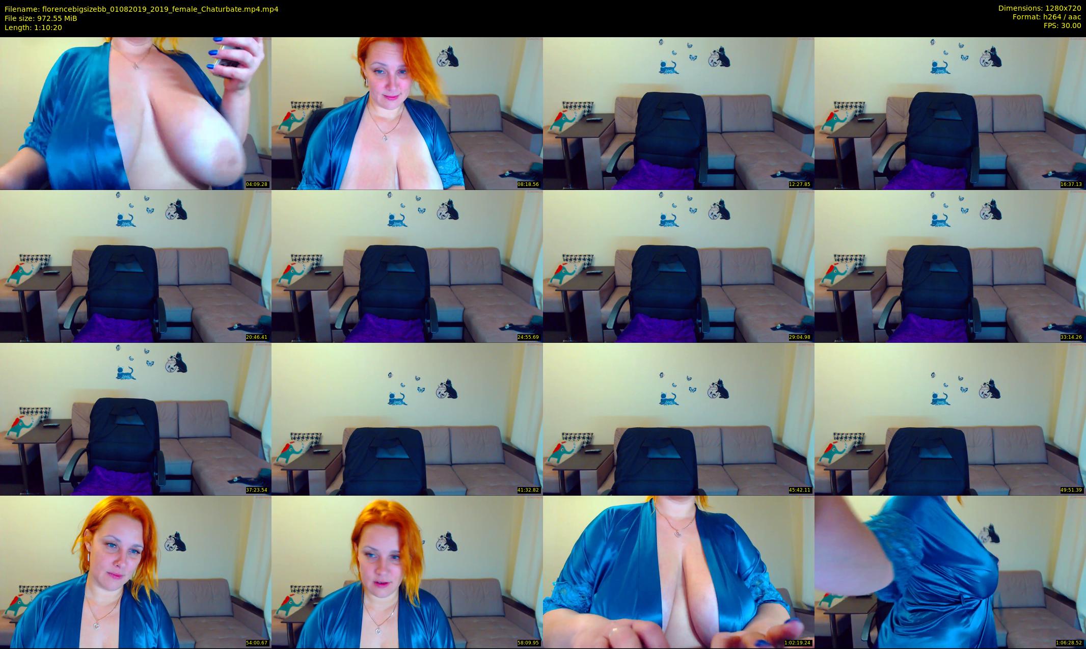 florencebigsizebb — 71 minute Chaturbate female cam show recording, 720p, Aug 1, 2019