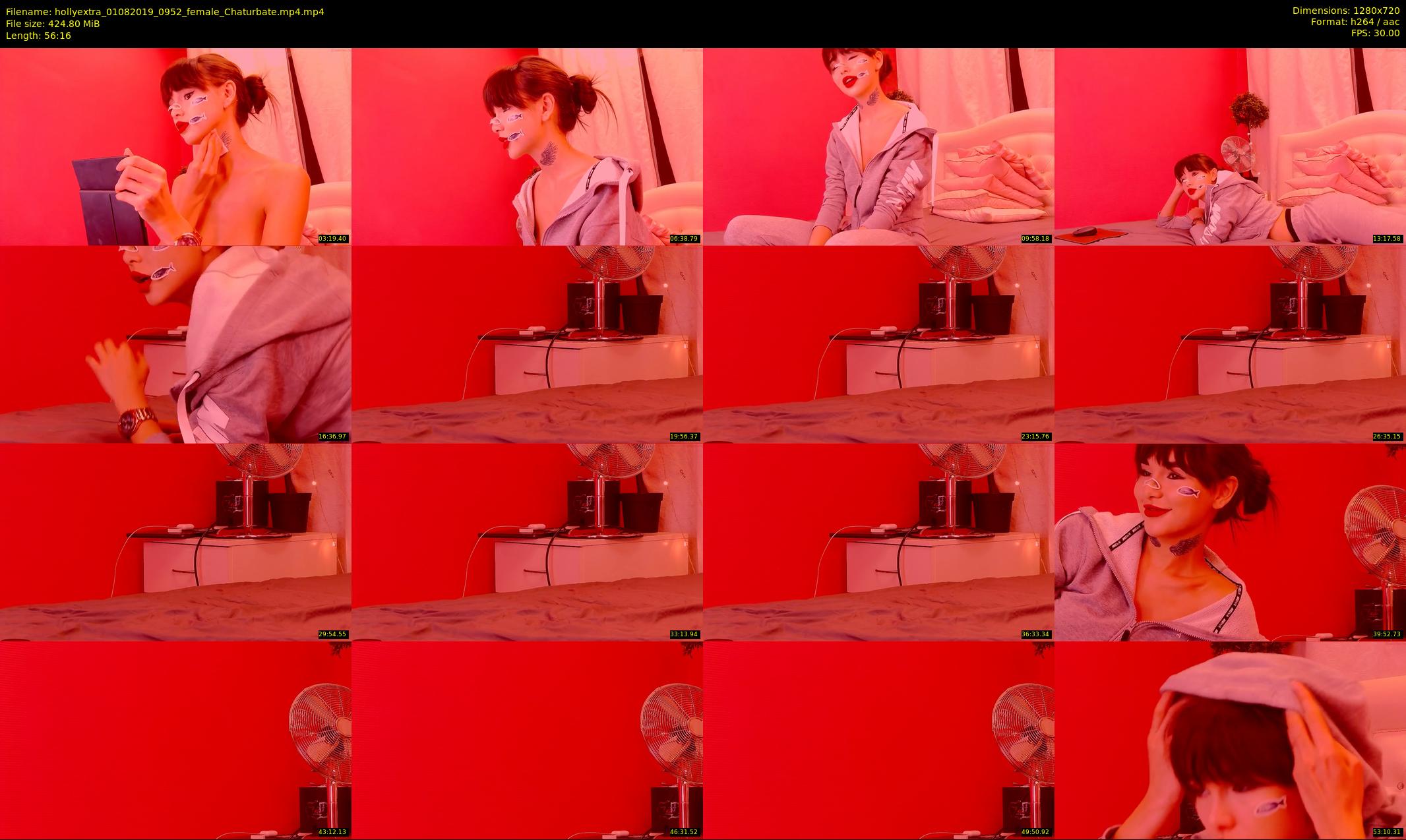 hollyextra — 57 minute Chaturbate female cam show recording, 720p, Aug 1, 2019