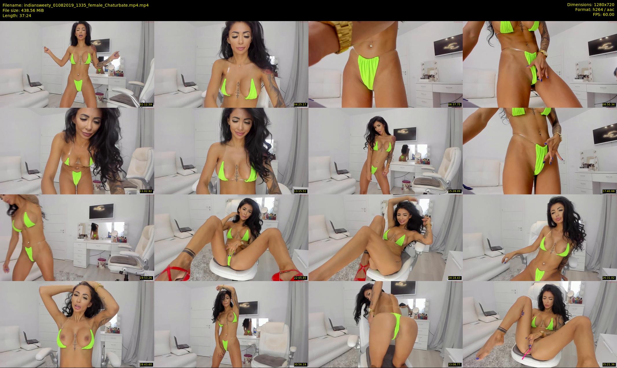 indiansweety — 38 minute Chaturbate female cam show recording, 720p, Aug 1, 2019