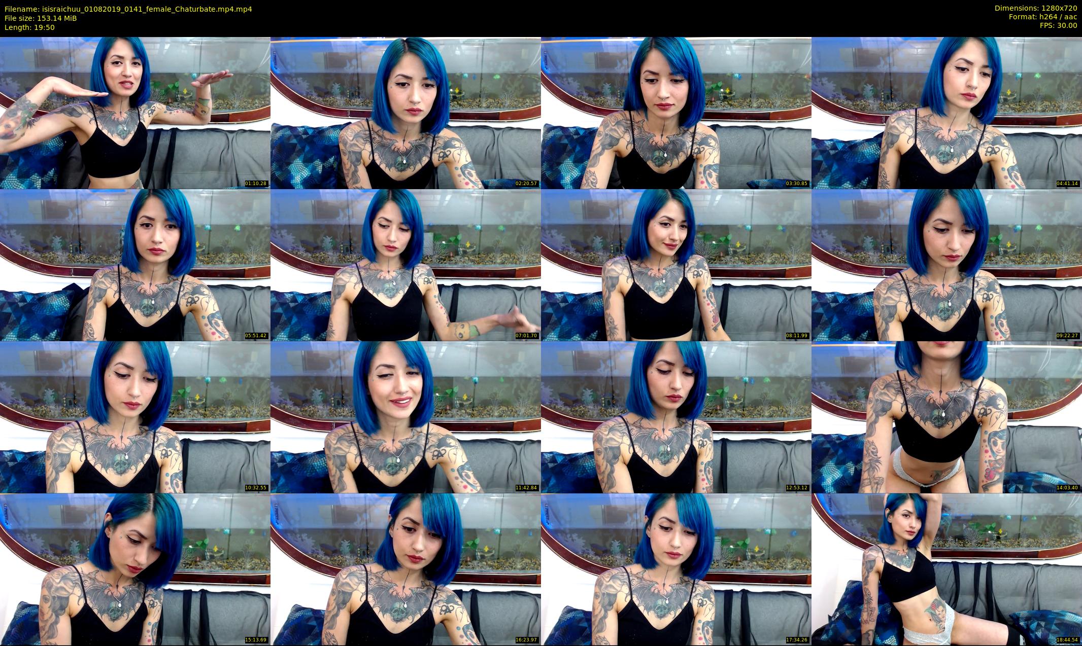 isisraichuu — 20 minute Chaturbate female cam show recording, 720p, Aug 1, 2019