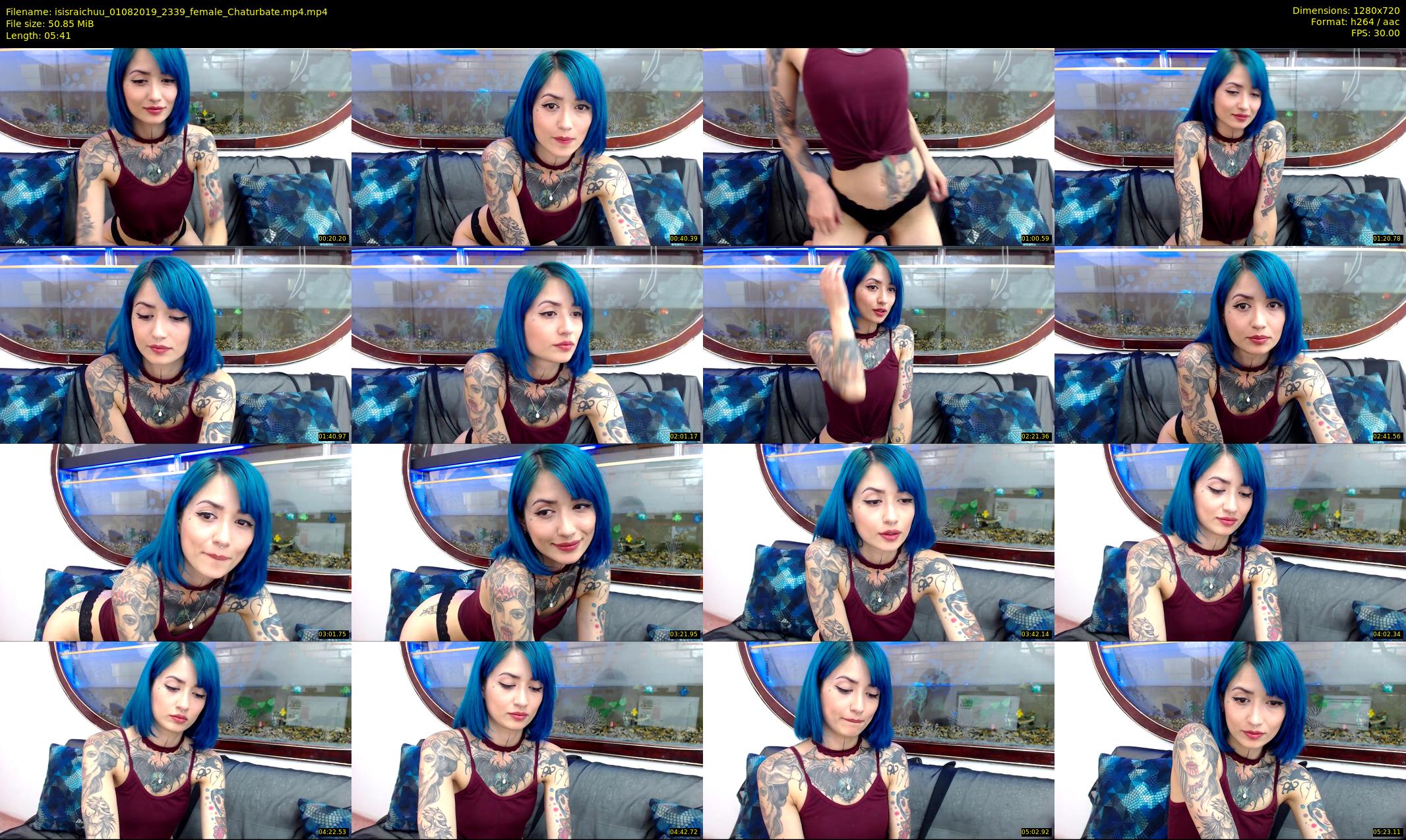 isisraichuu — 6 minute Chaturbate female cam show recording, 720p, Aug 1, 2019
