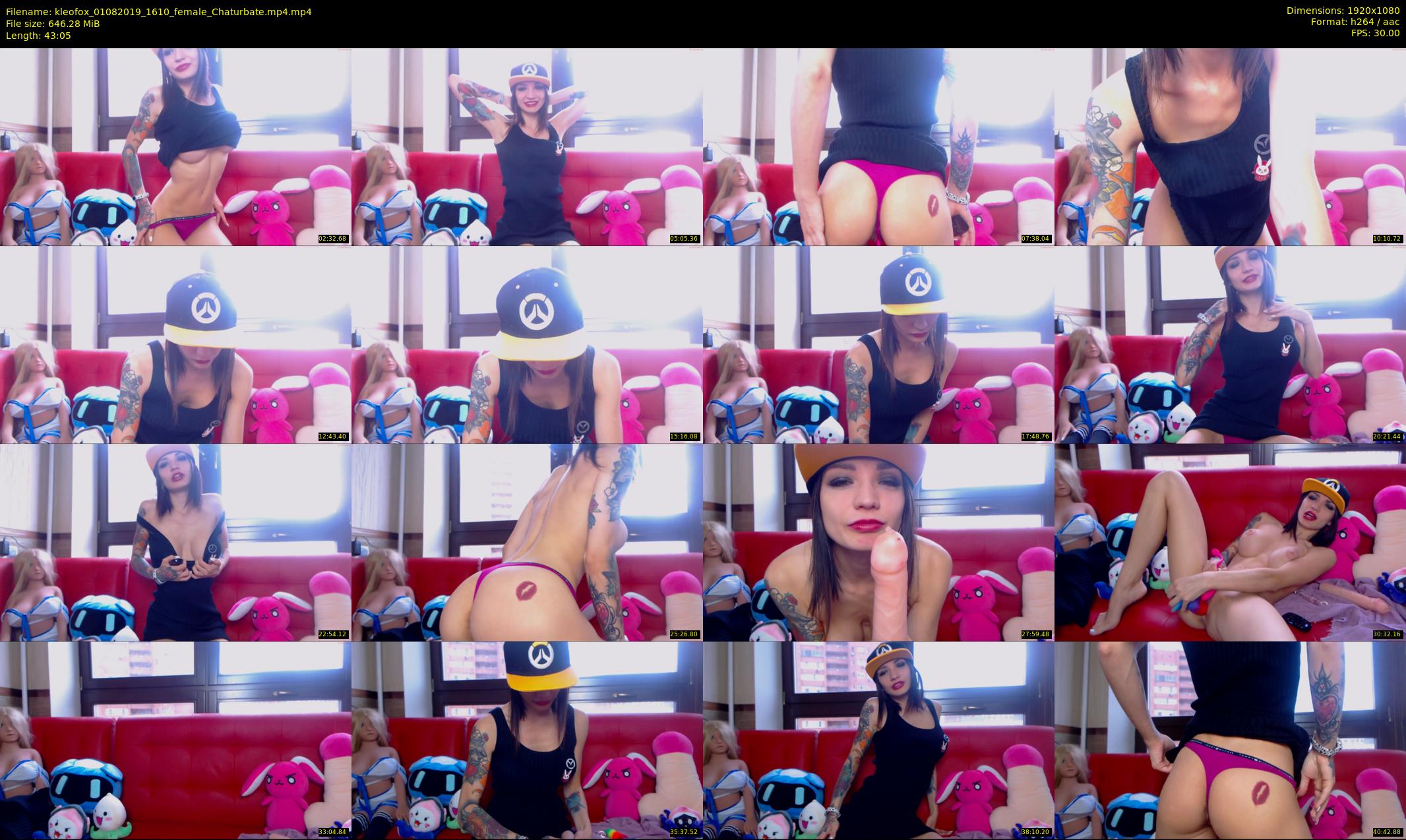 kleofox — 44 minute Chaturbate female cam show recording, 1080p, Aug 1, 2019