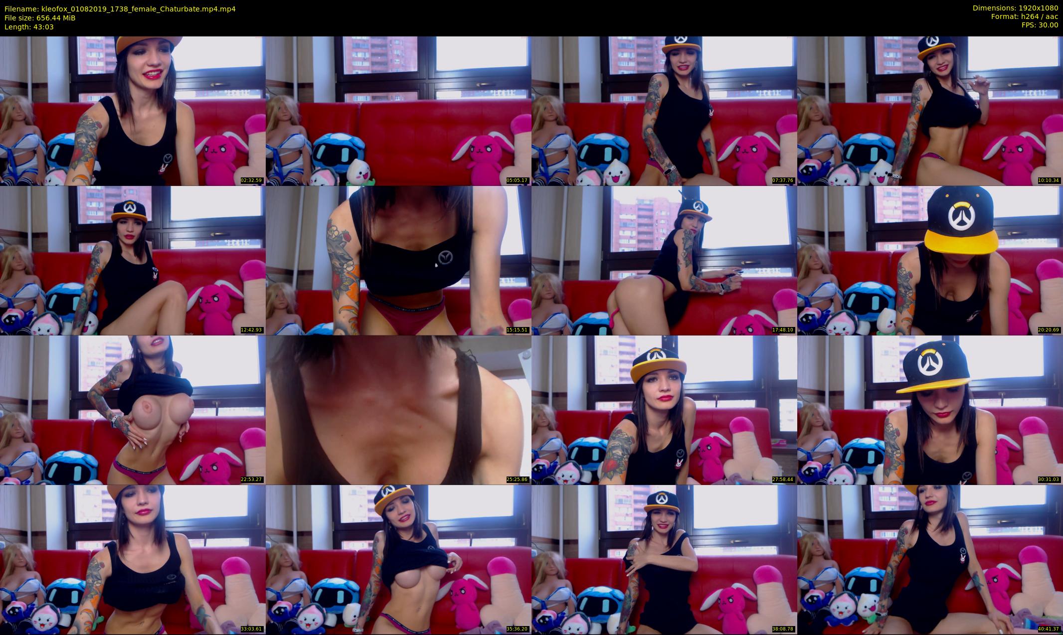 kleofox — 44 minute Chaturbate female cam show recording, 1080p, Aug 1, 2019
