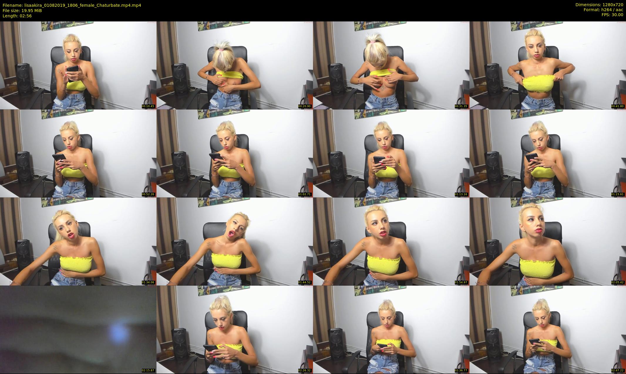 lisaakira — 3 minute Chaturbate female cam show recording, 720p, Aug 1, 2019